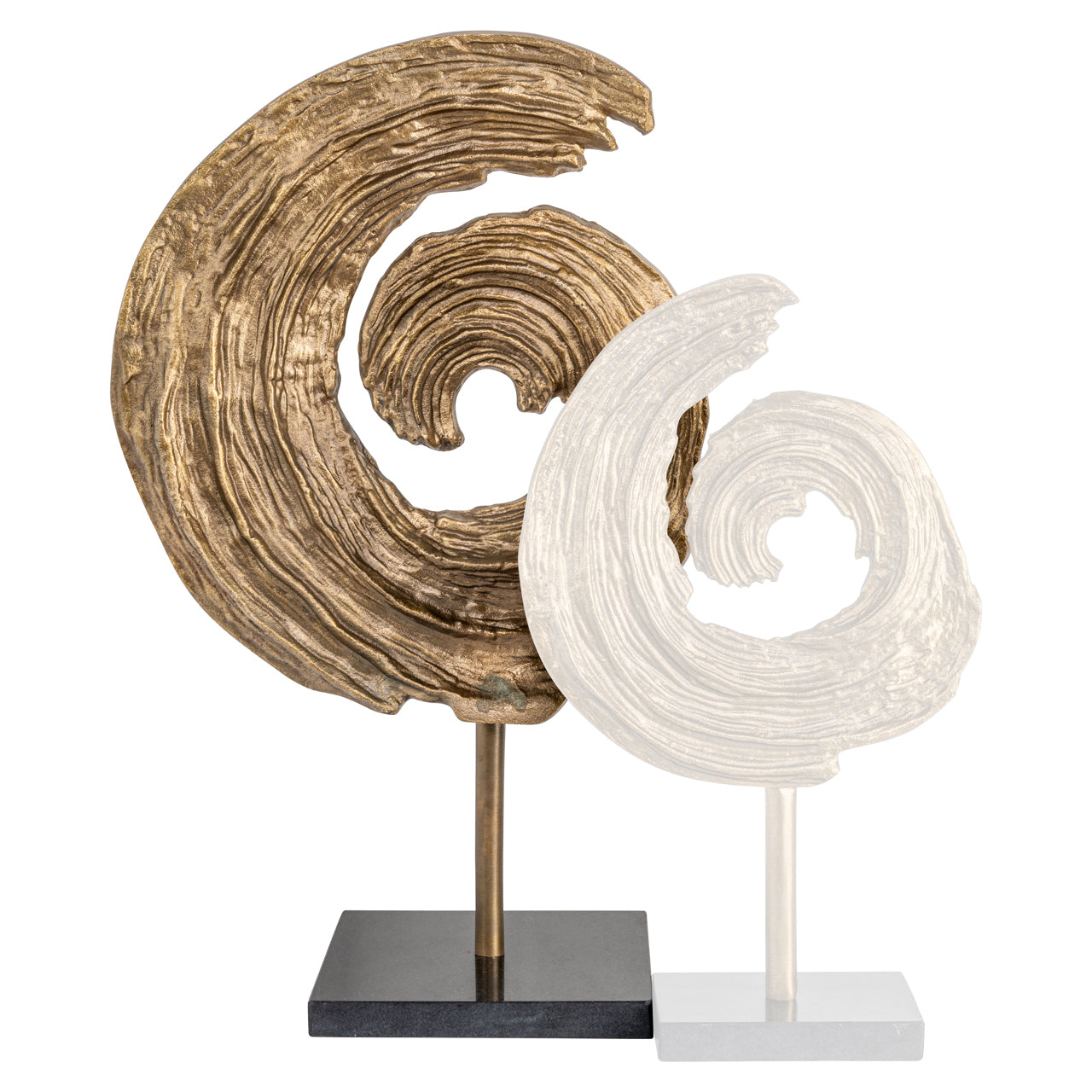 Decorative object Swirl brass antique large