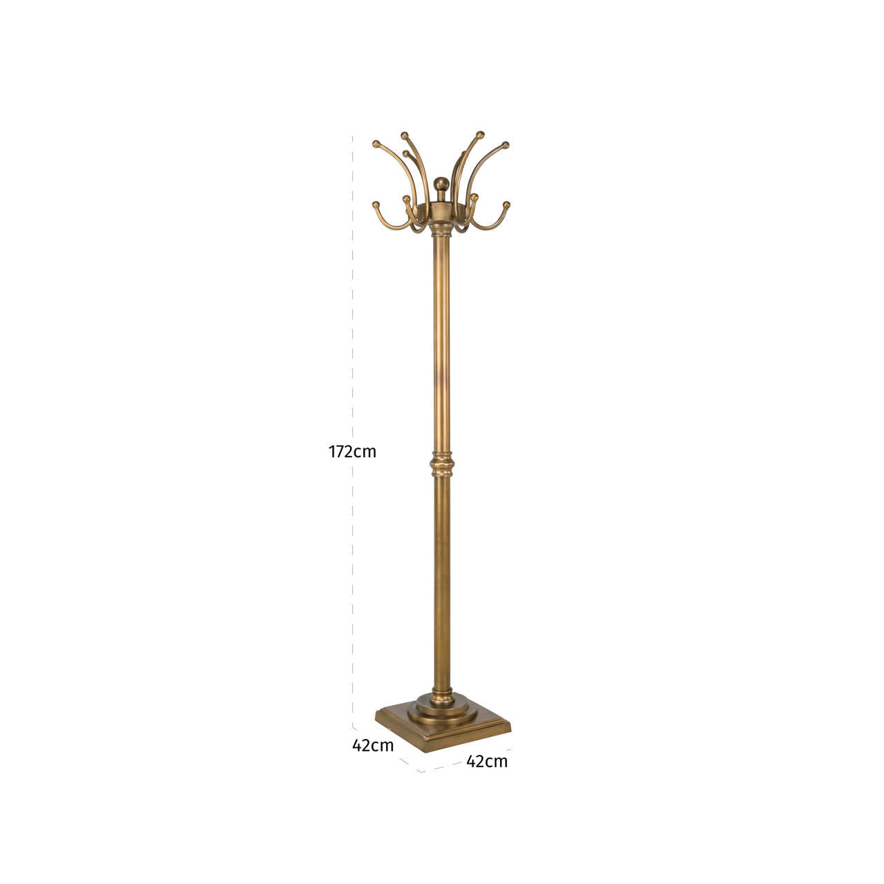Coat rack Darwy brass antique