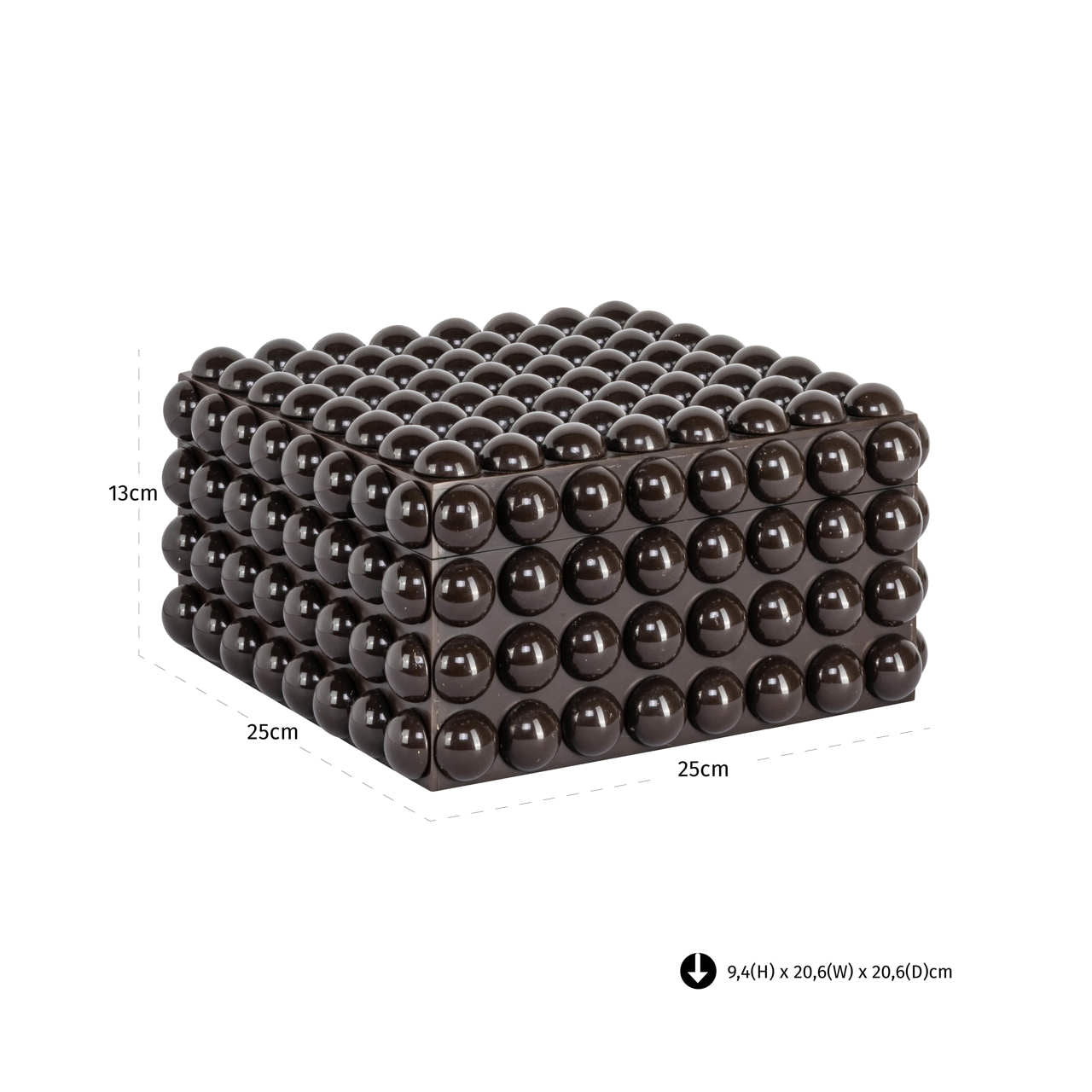 Storage box Nyx dark brown large