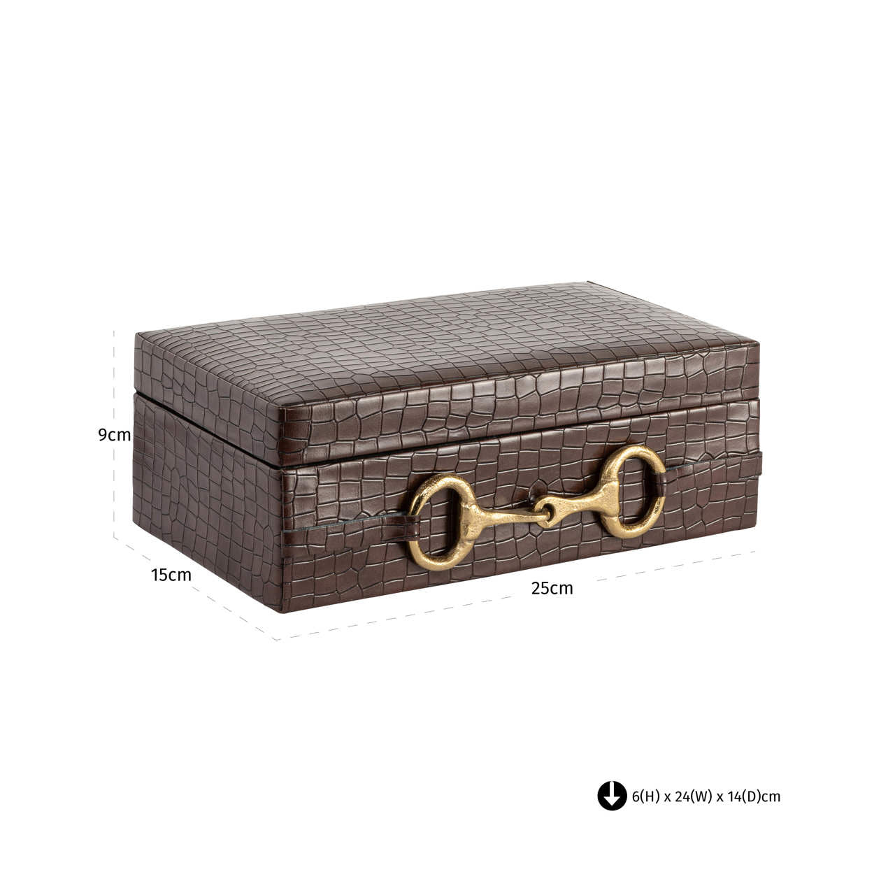 Storage box Rex dark brown large