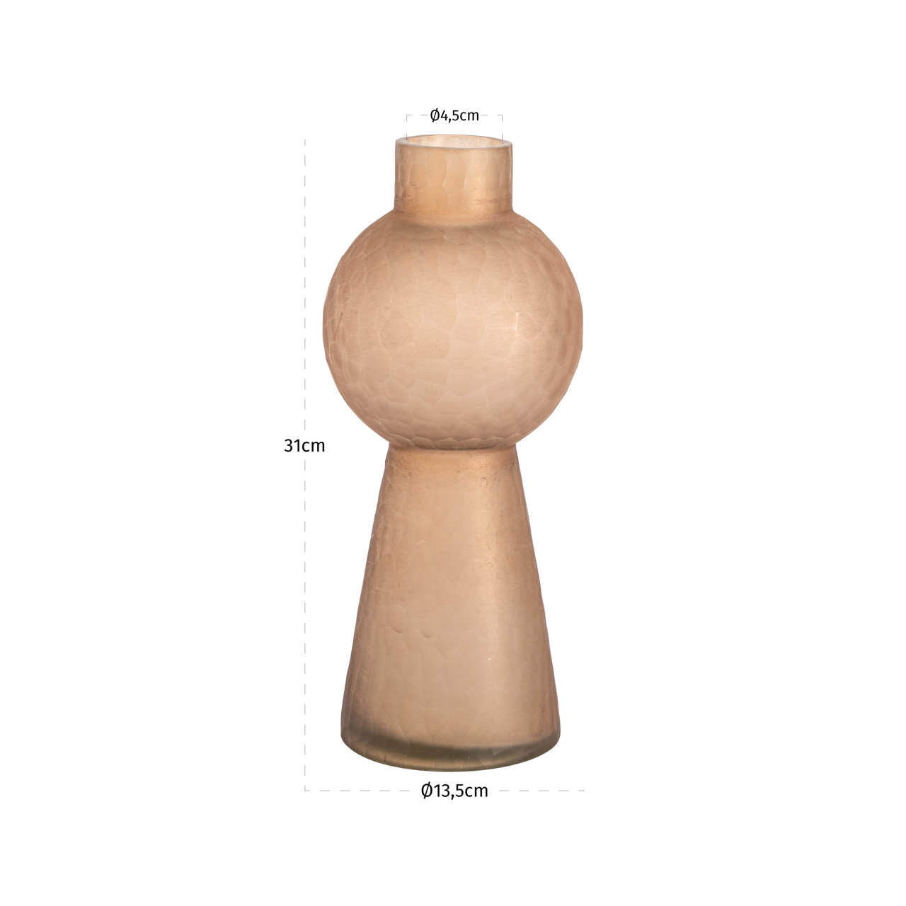 Vase Ora brown small