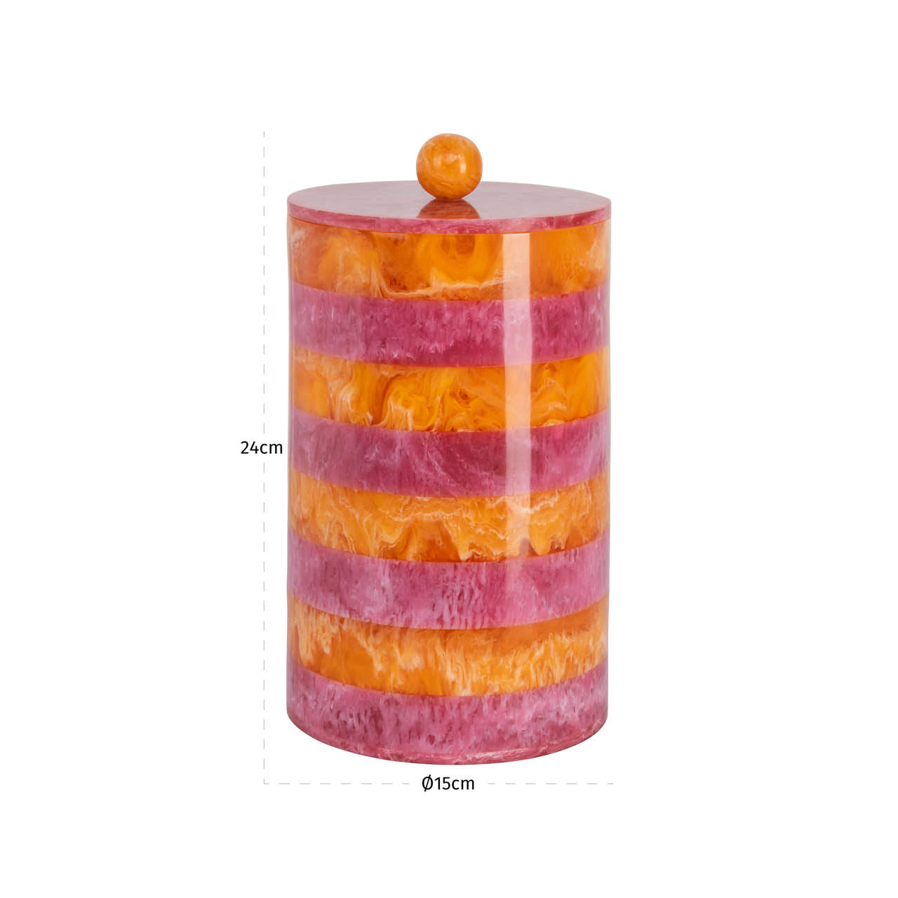 Storage box Lilybelle pink/orange storage jar small