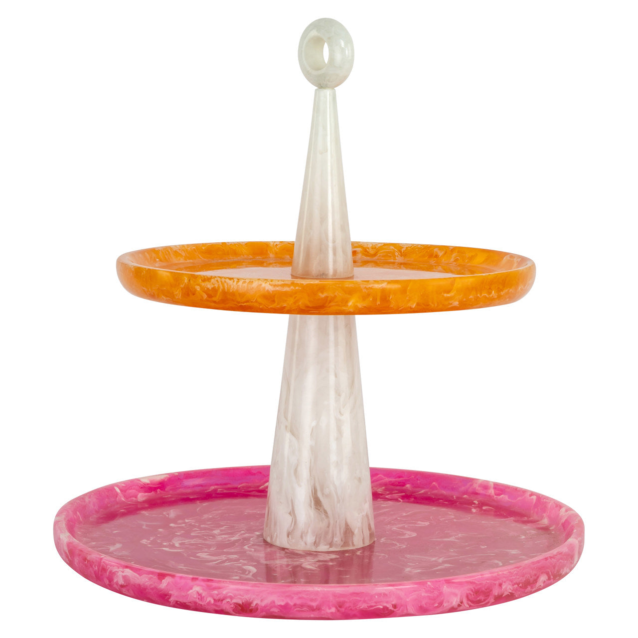 Cake plate Posy pink/orange
