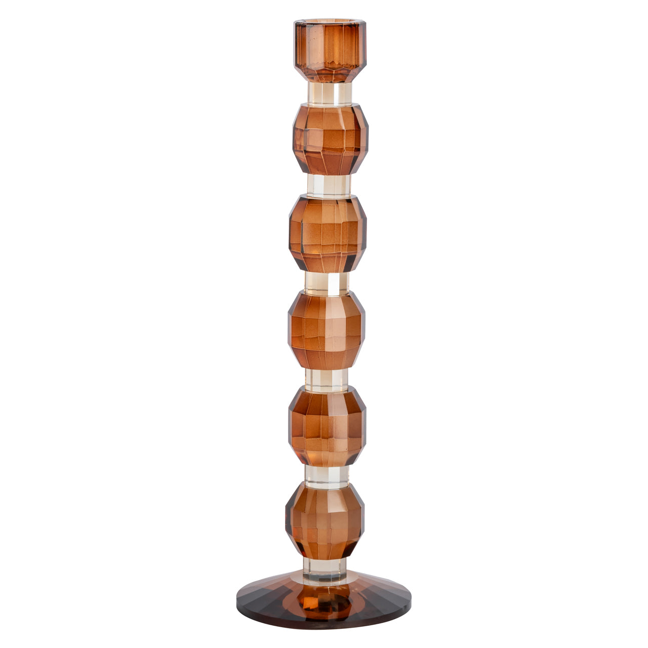 Candle holder Lowan brown large