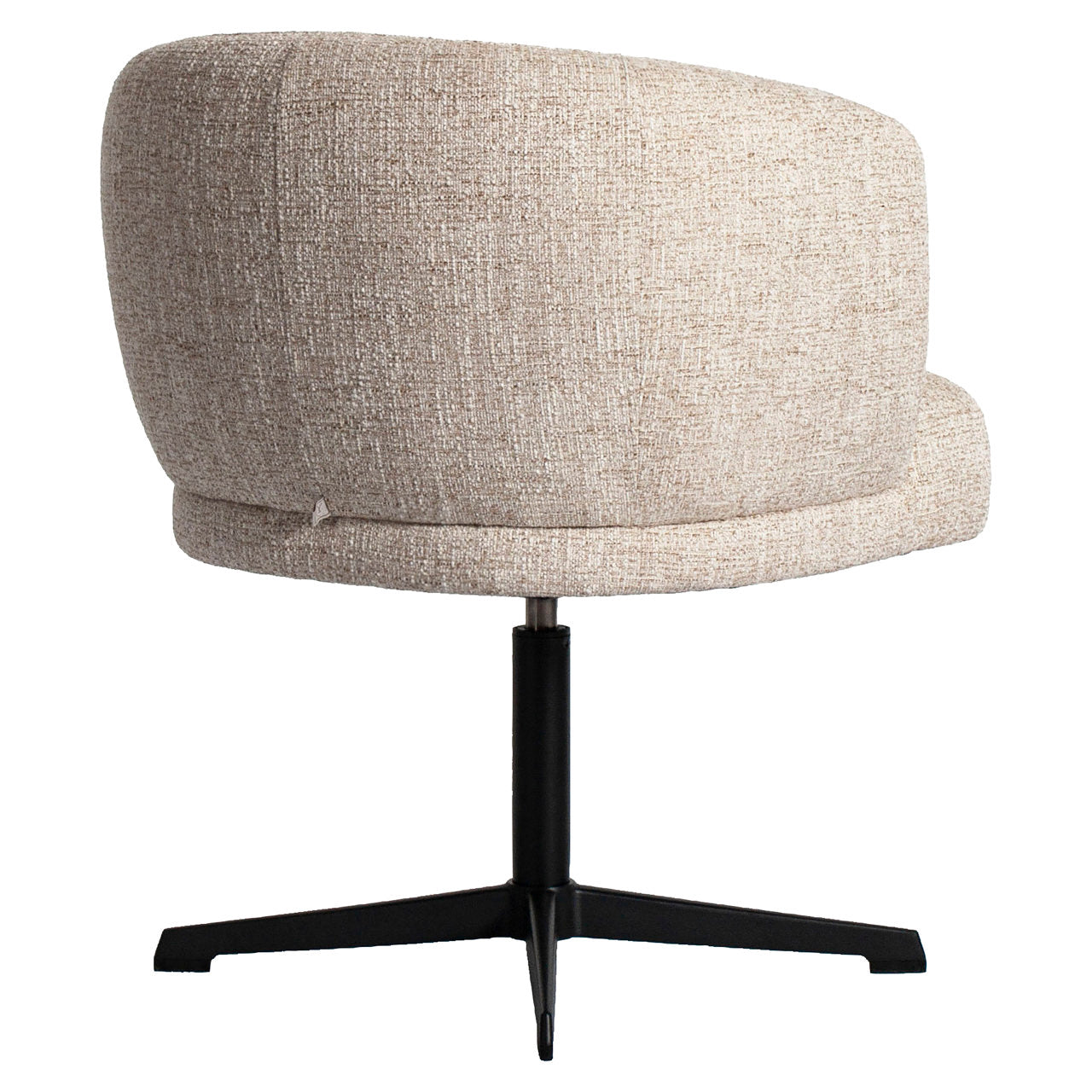 Dining chair Dinan cream tweed fire retardant - swivel