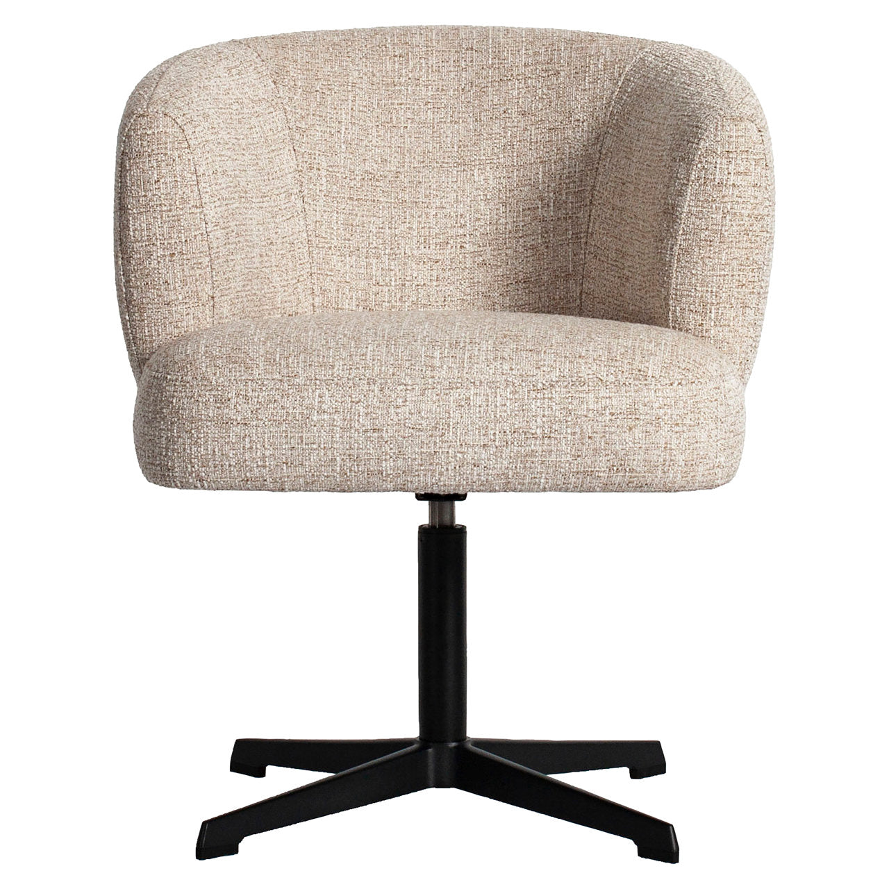 Dining chair Dinan cream tweed fire retardant - swivel