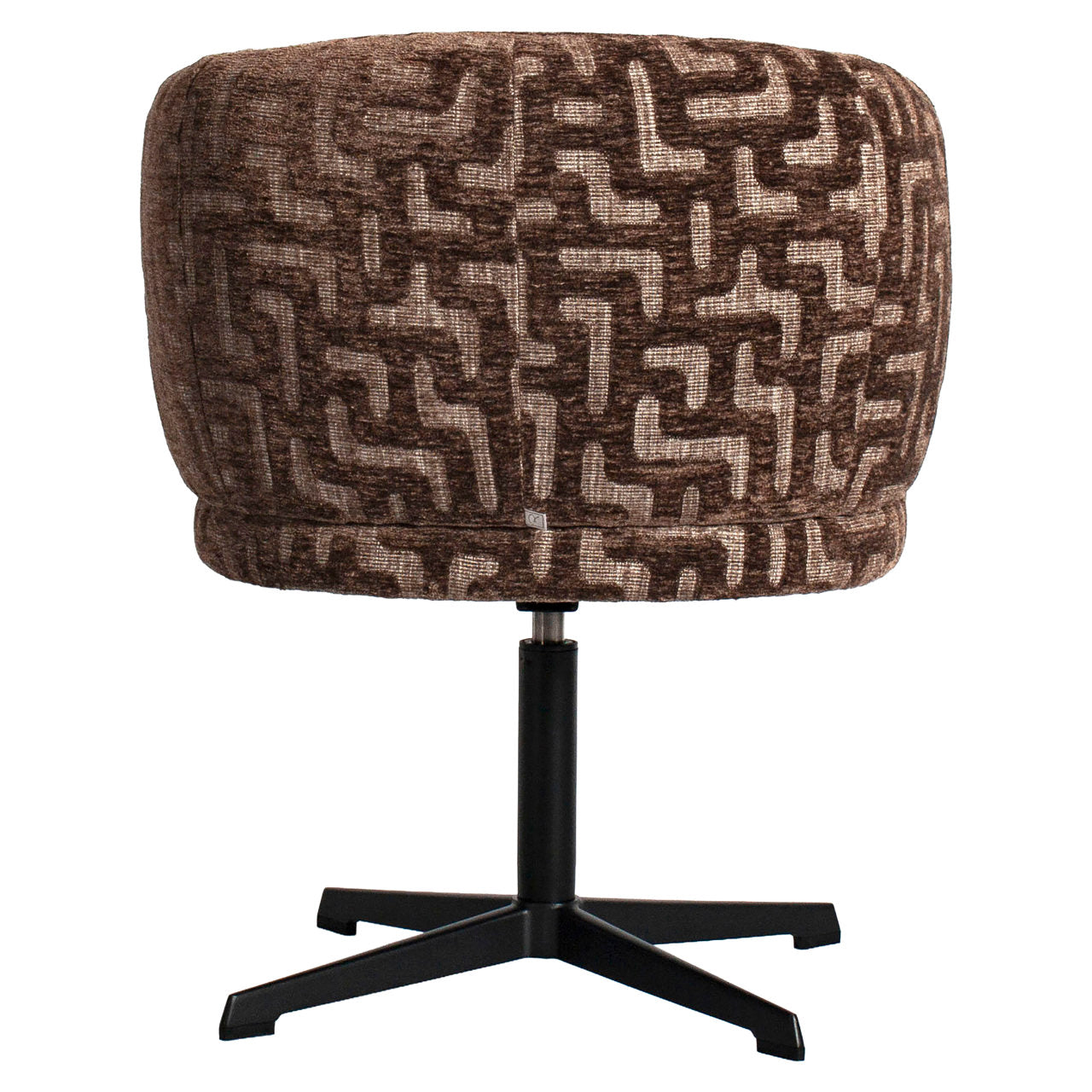 Dining chair Dinan brown labyrinth fire retardant - swivel