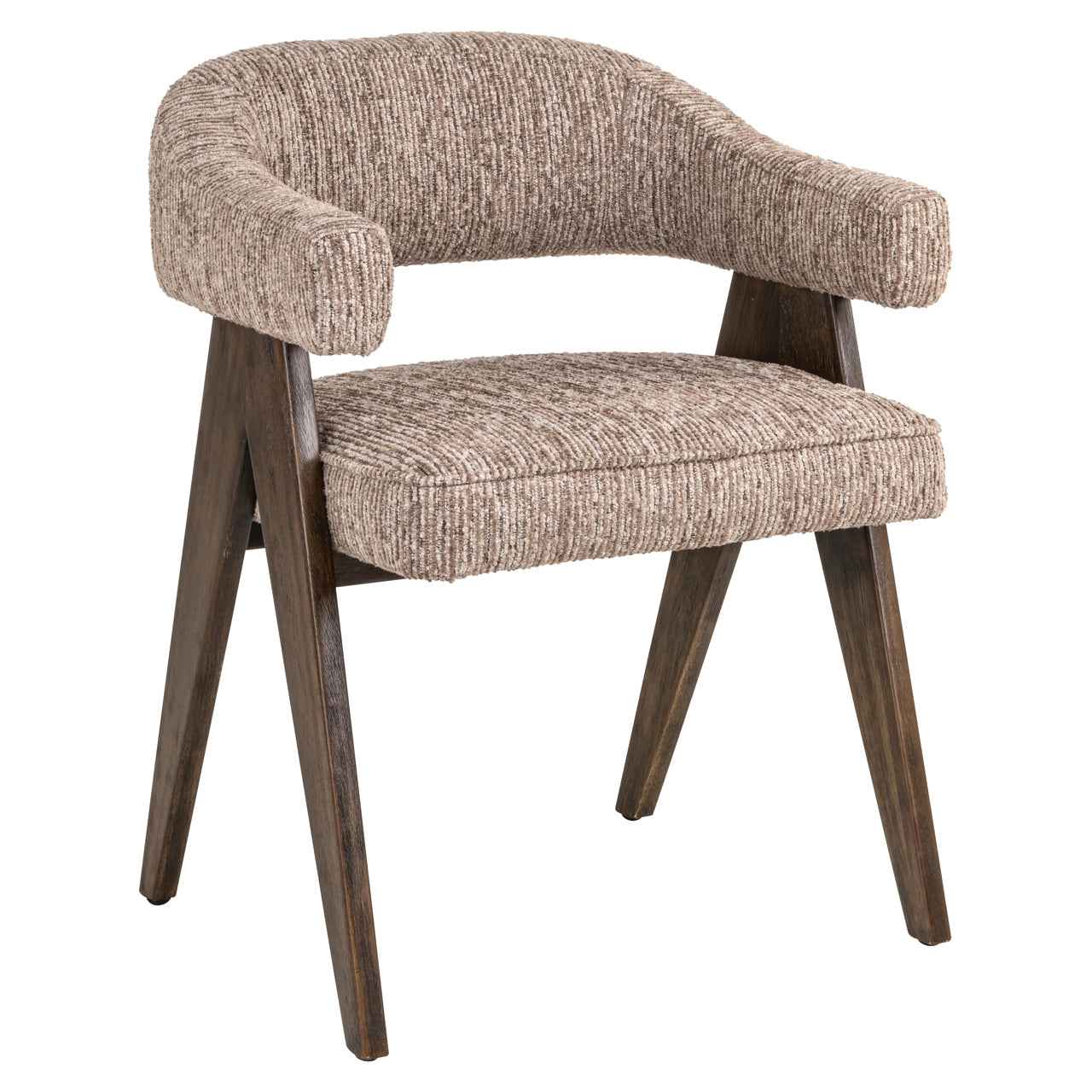 Dining chair Mori mocca linear fire retardant