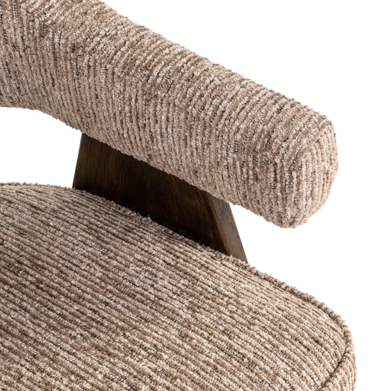 Dining chair Mori mocca linear fire retardant
