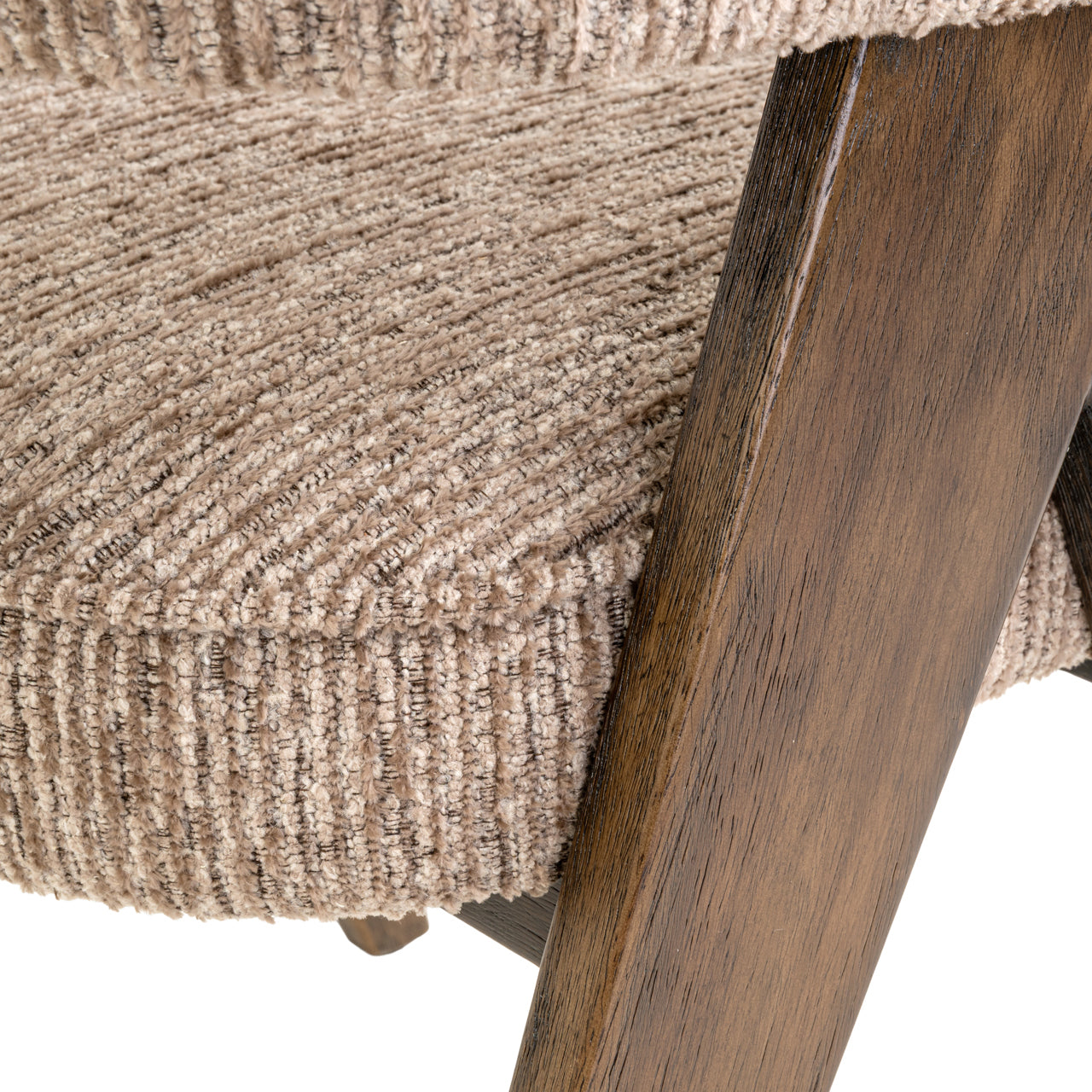 Dining chair Mori mocca linear fire retardant