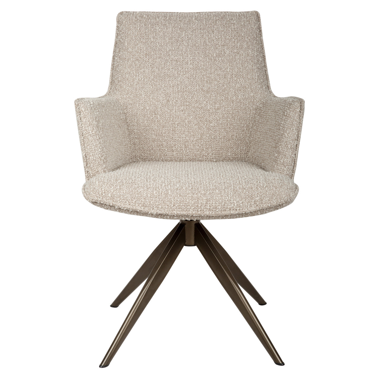 Dining chair Dakota natural chunky swivel with arm