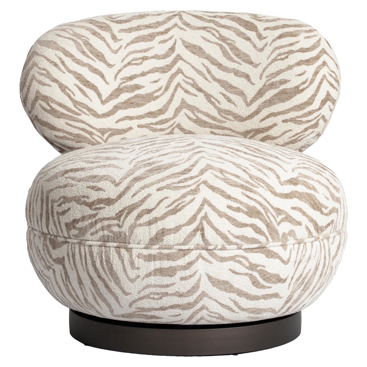Lounge chair Jace beige tiger swivel