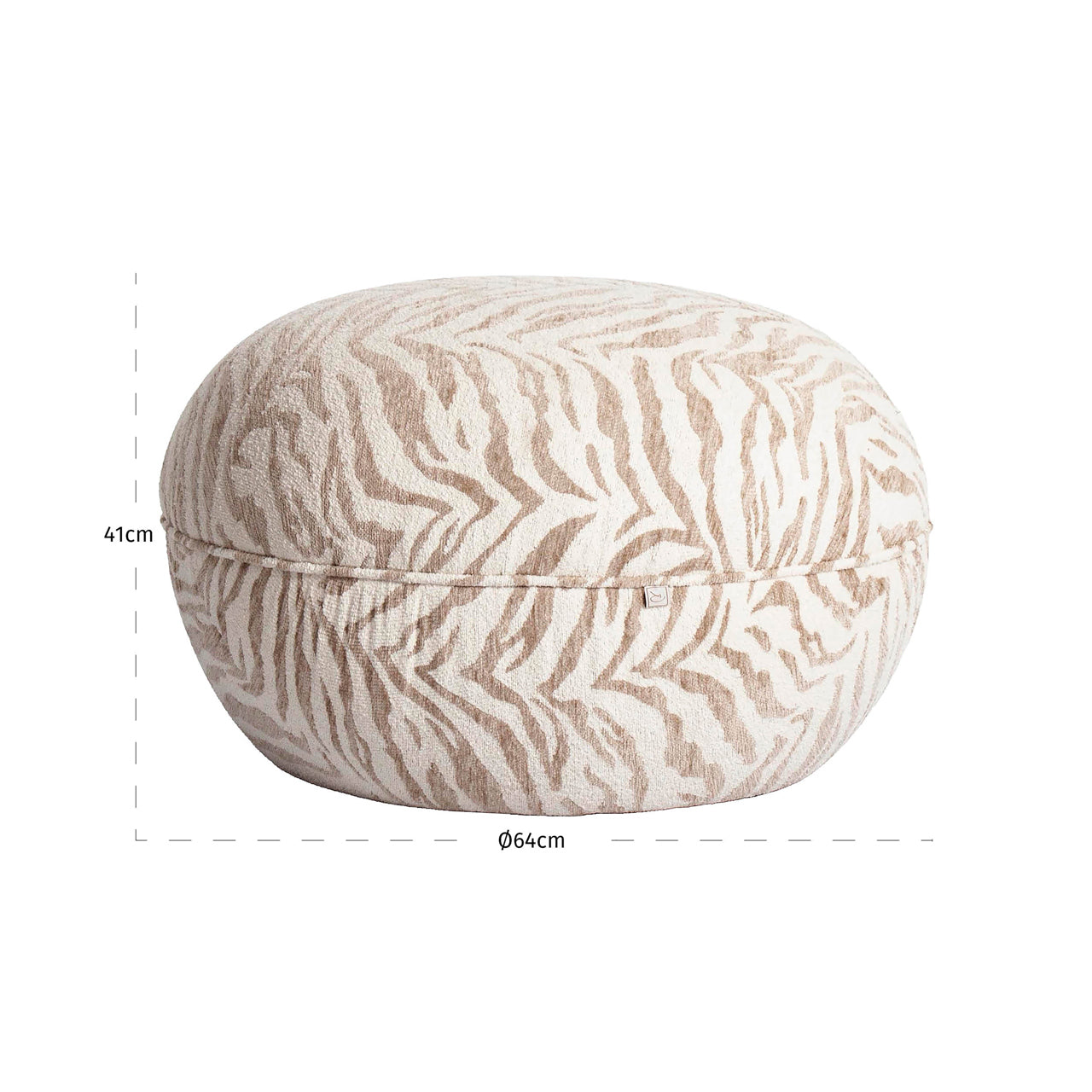 Pouffe & Footstool Jace beige tiger