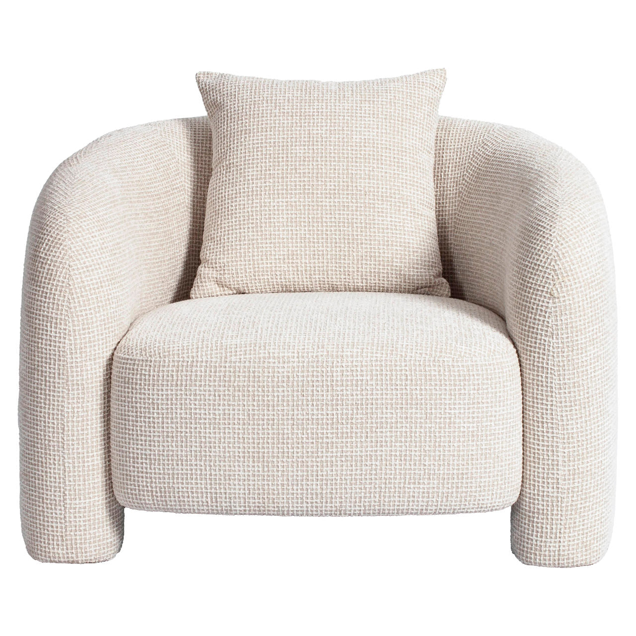 Lounge chair Tuscany beige blockweave