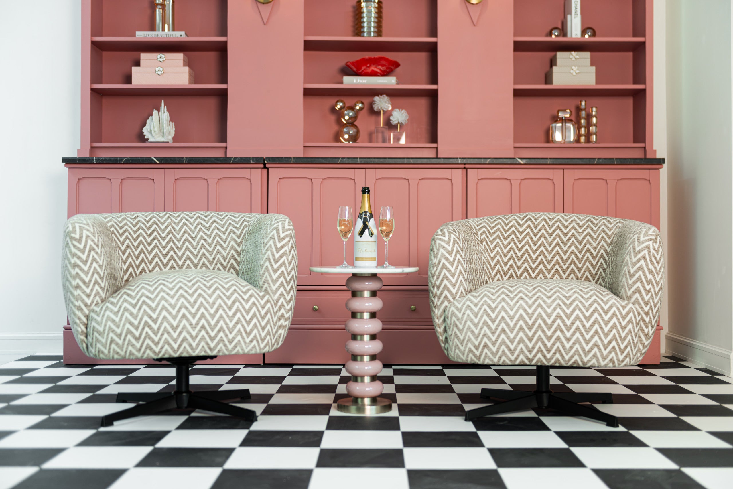 End table Villeray pink