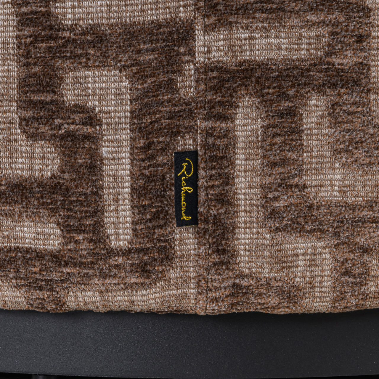 Pouffe & Footstool Lexie brown labyrinth 70Ø