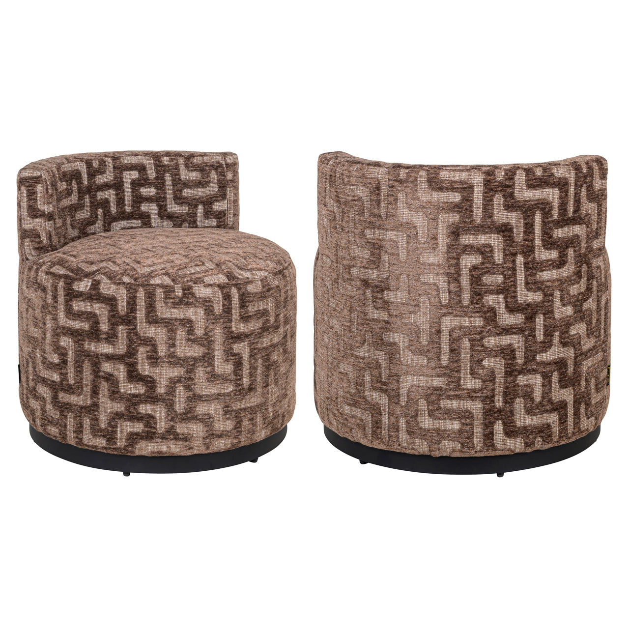 Lounge chair Franny brown labyrinth