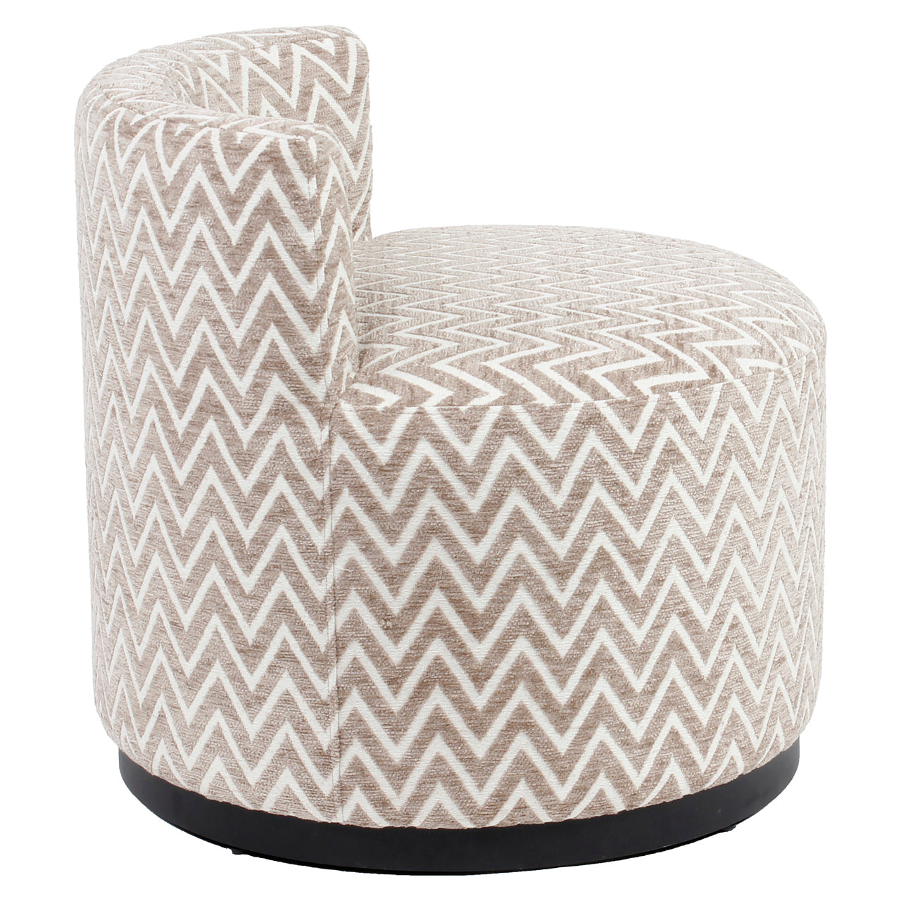 Lounge chair Franny sand chevron