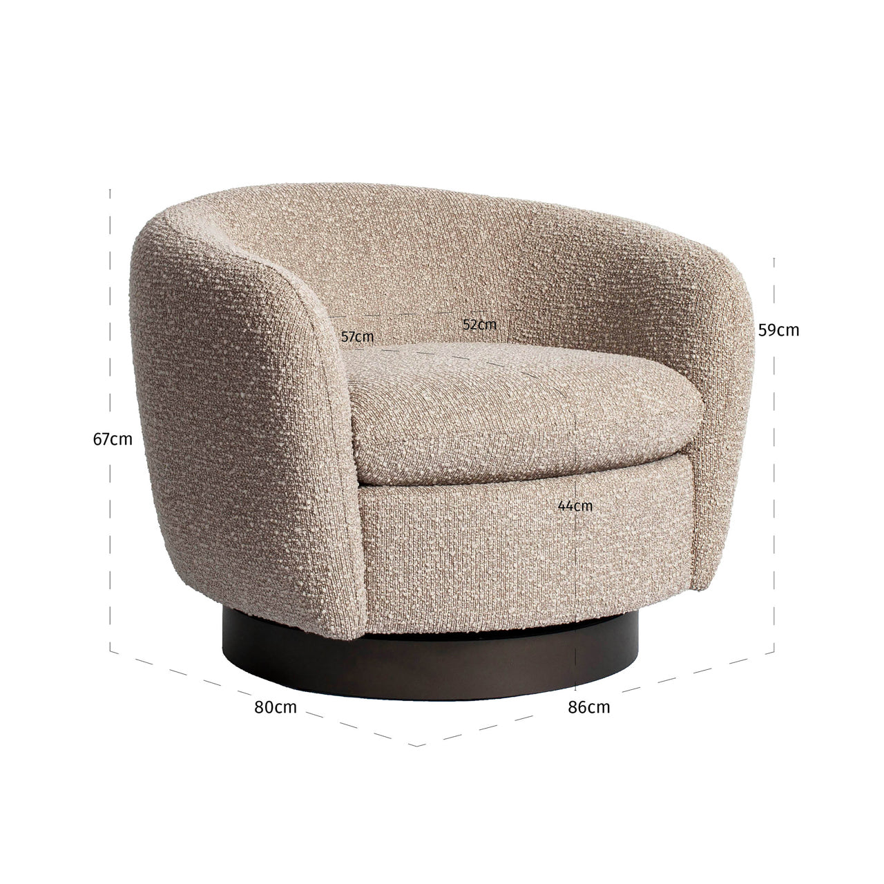 Lounge chair Colmar natural chunky