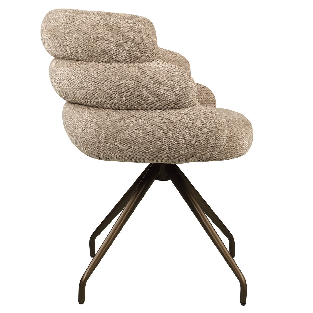 Dining chair Kayla mocca boldweave swivel