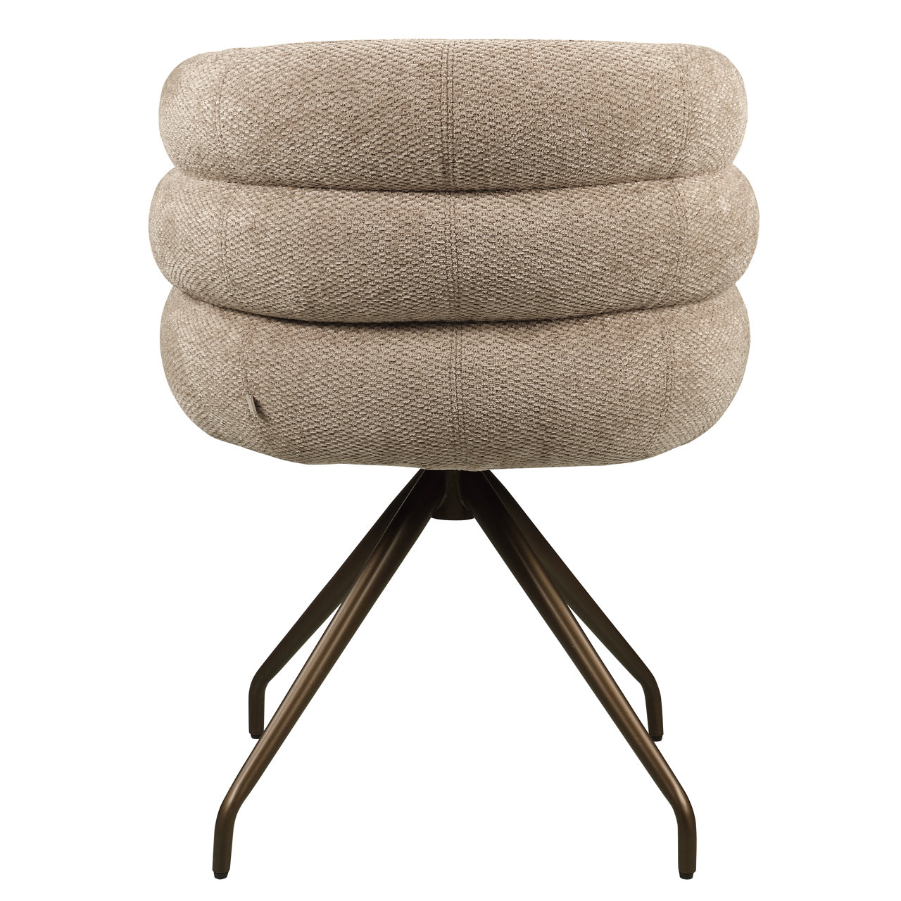 Dining chair Kayla mocca boldweave swivel