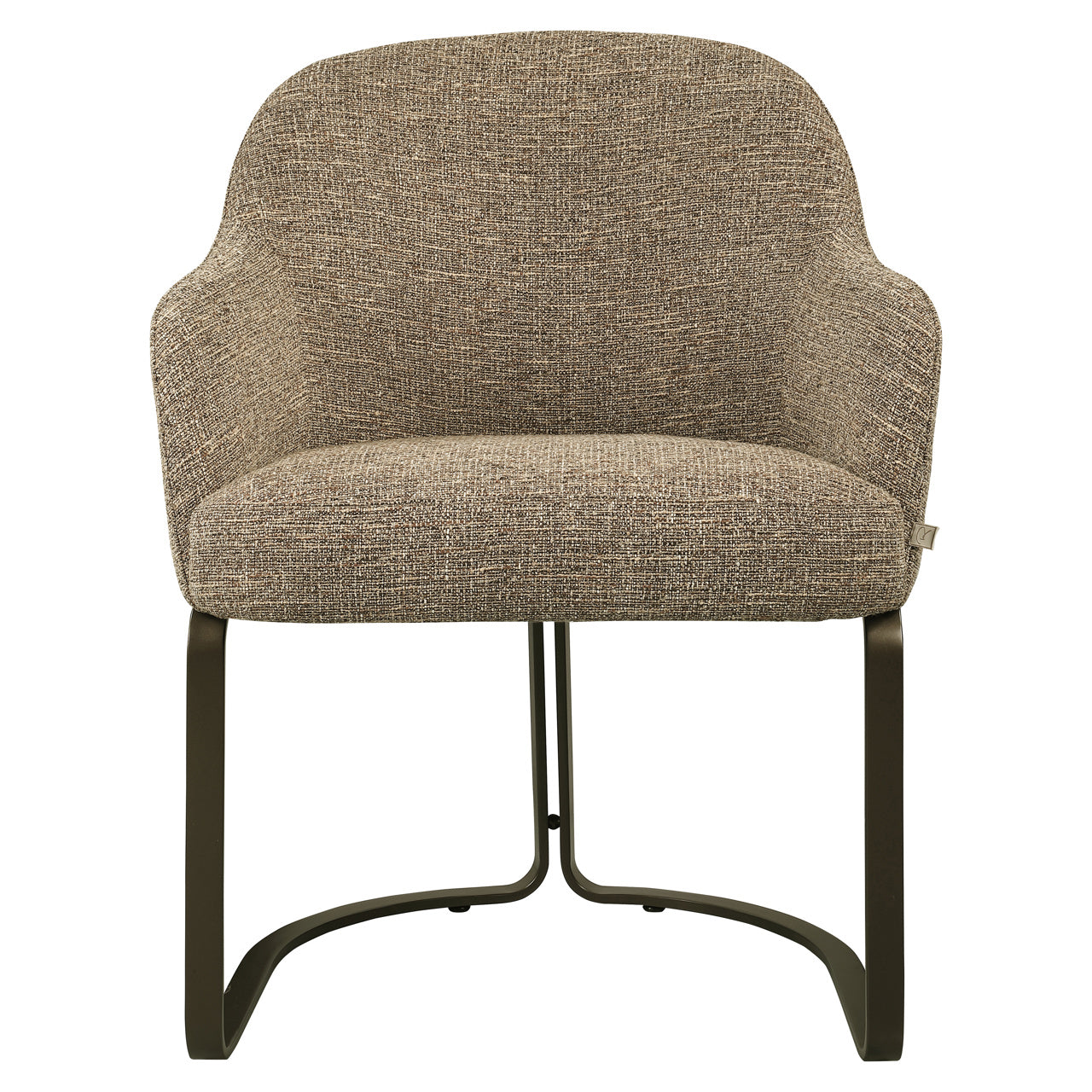 Dining chair Hadley brown tweed fire retardant