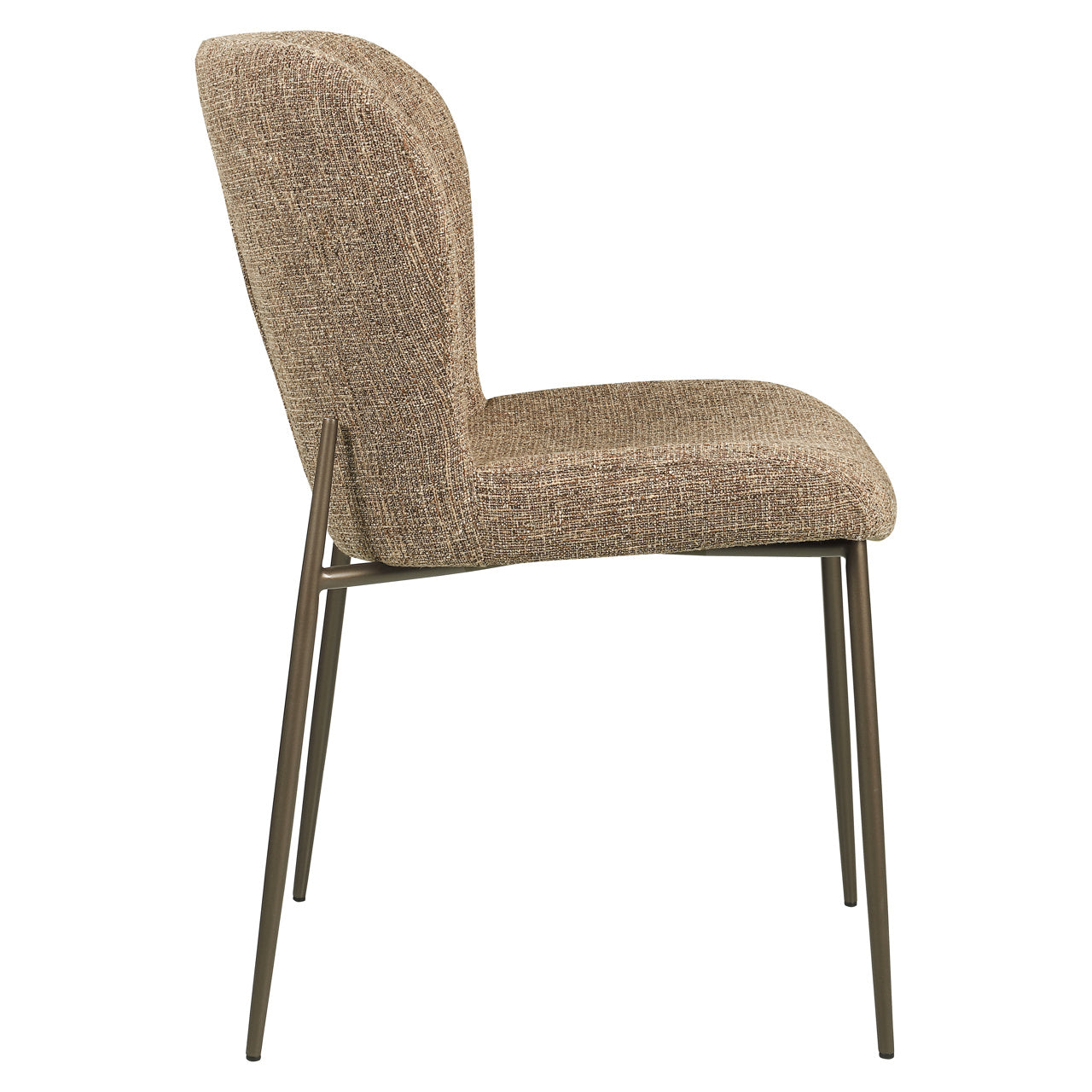Dining chair Odarby brown tweed fire retardant (Set of 2)