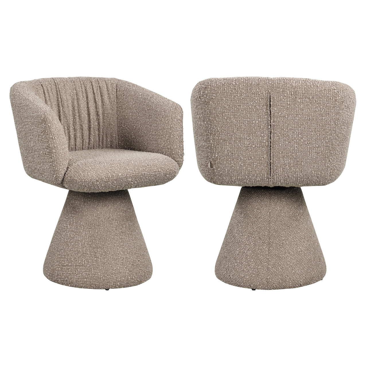 Dining chair Madeline mocca chunky swivel