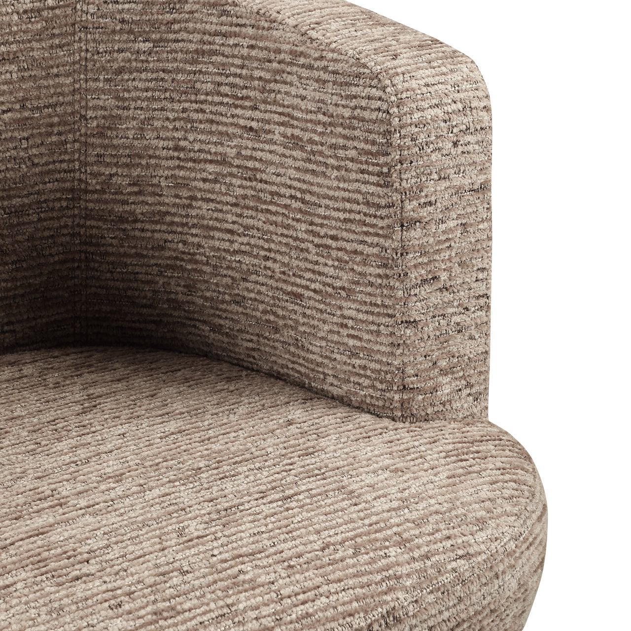 Dining chair Rochenne mocca linear swivel on wheels