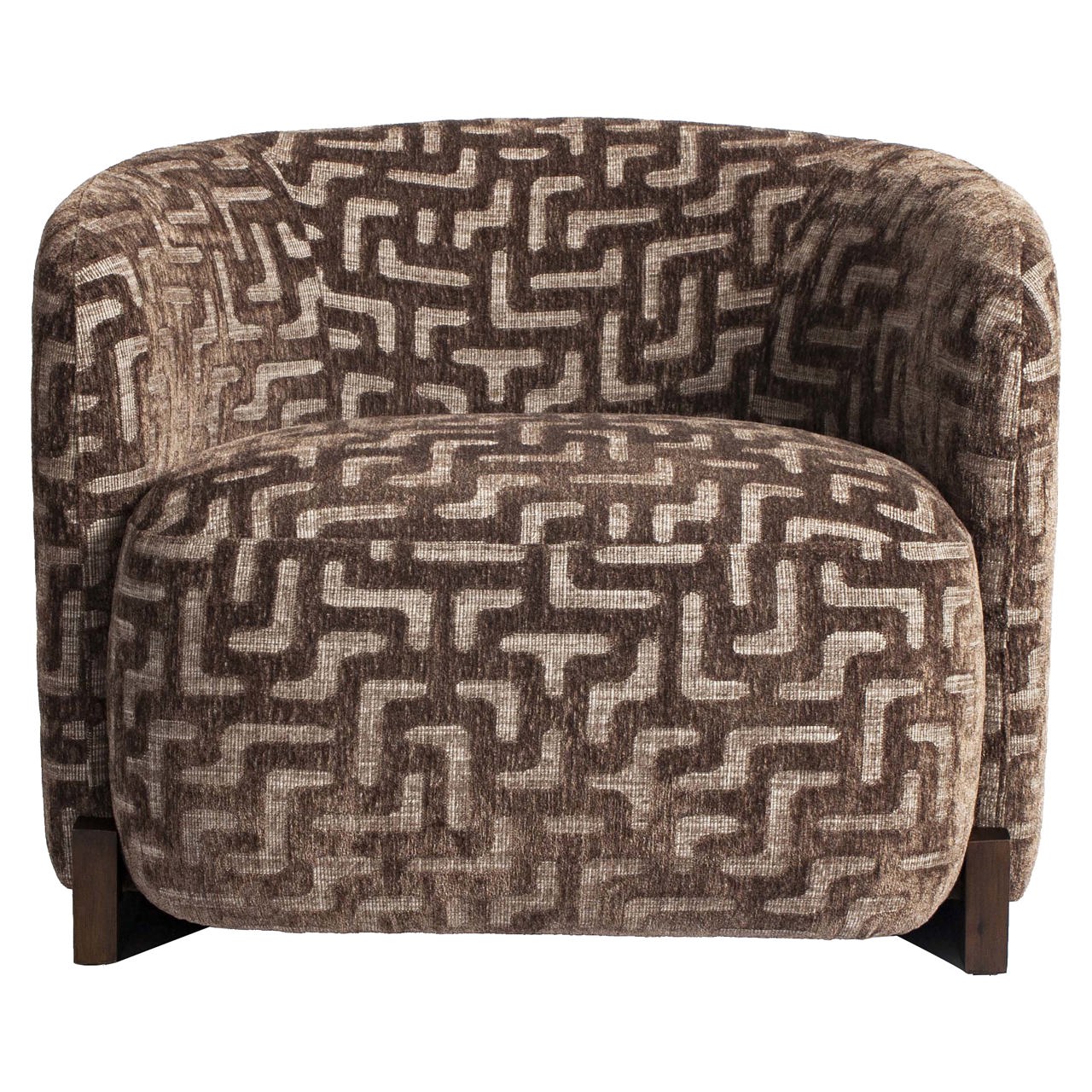 Lounge chair Hannah brown labyrinth fire retardant