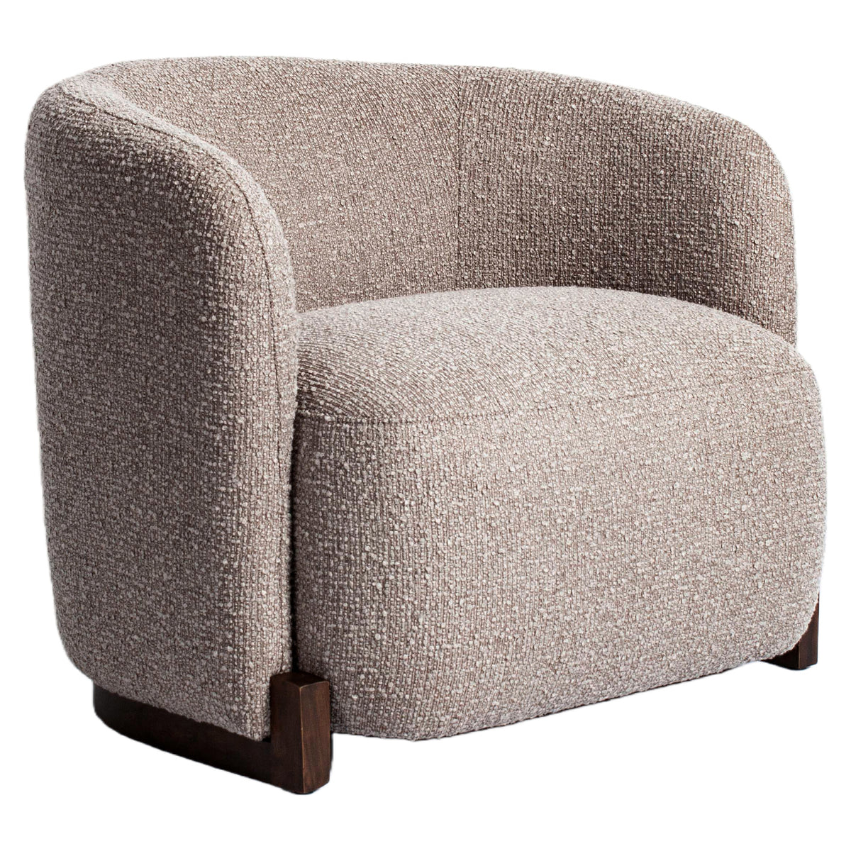 Lounge chair Hannah mocca chunky fire retardant