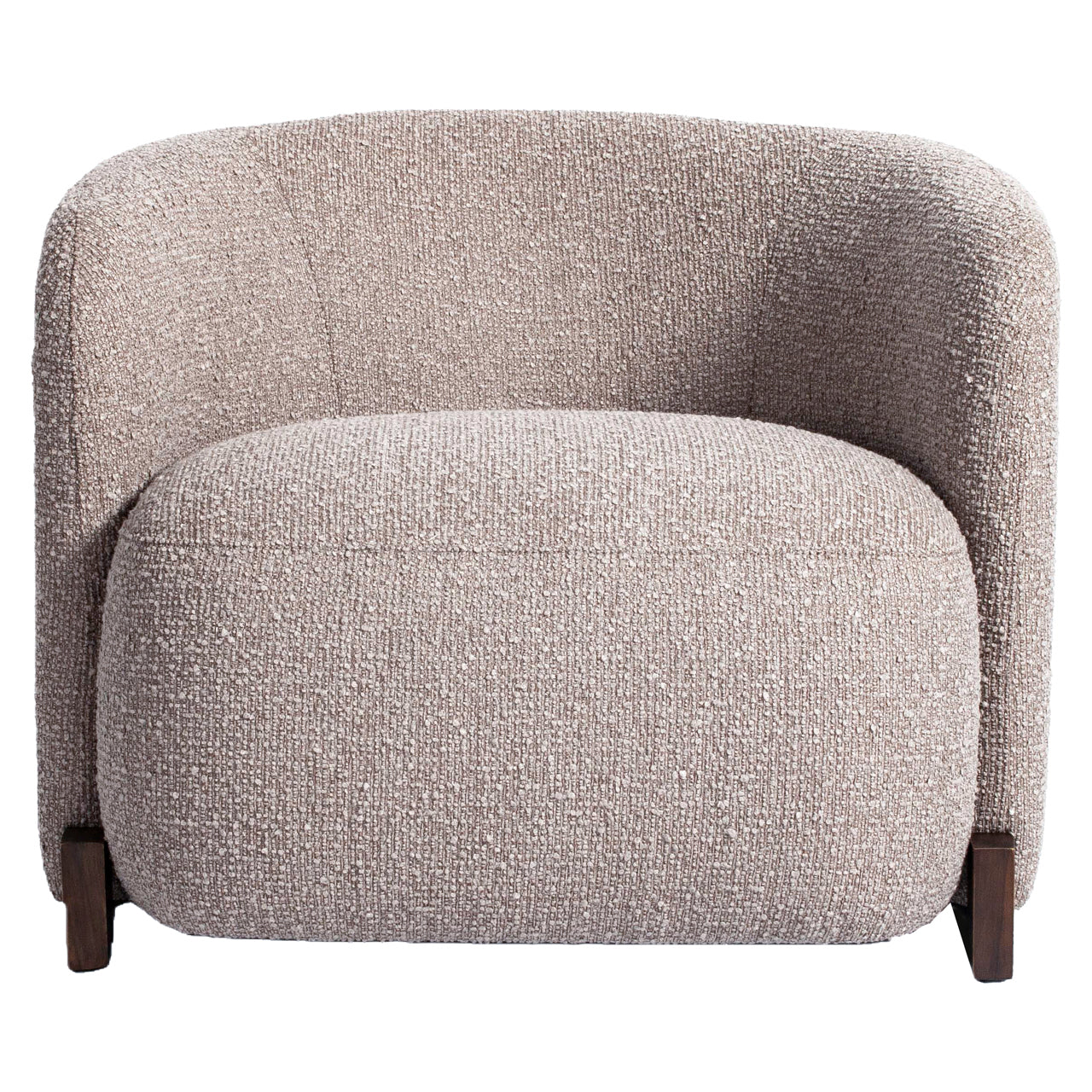 Lounge chair Hannah mocca chunky fire retardant