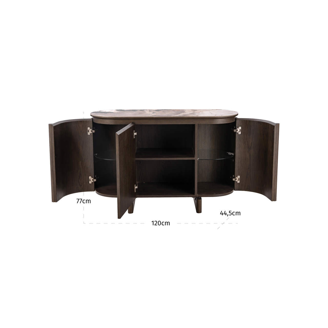 Sideboard Langford brown 3-doors