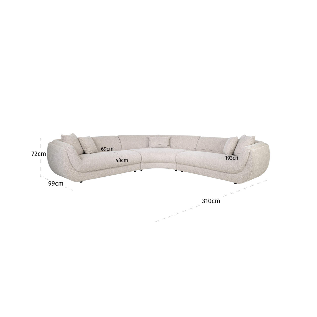 Sofa Gianelle natural chunky