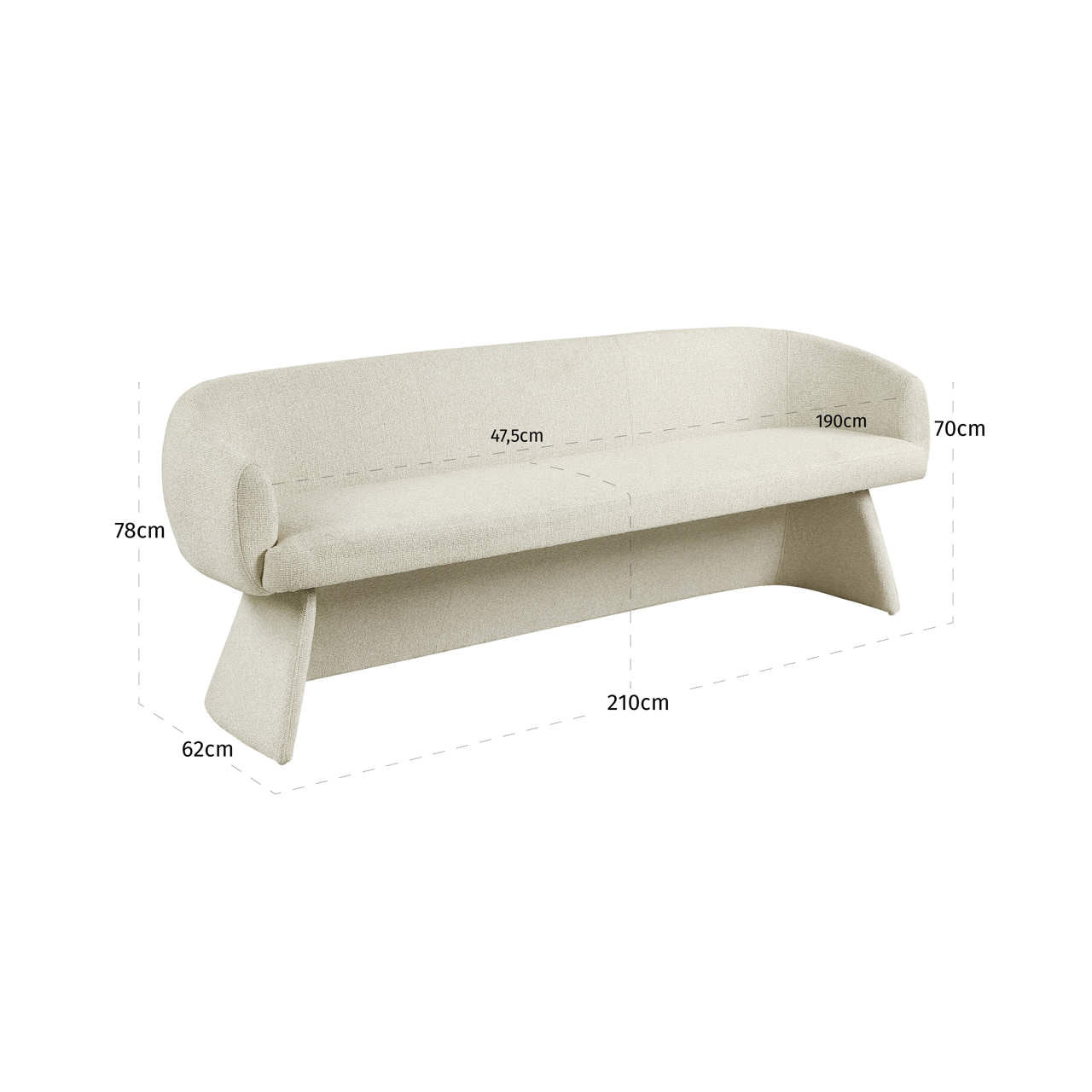 Dining bench Quiriro biscotti