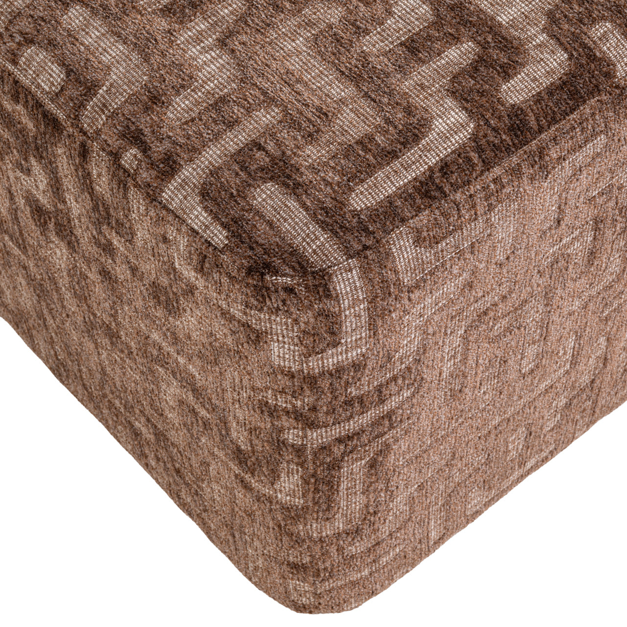 Pouffe & Footstool Ciela brown labyrinth
