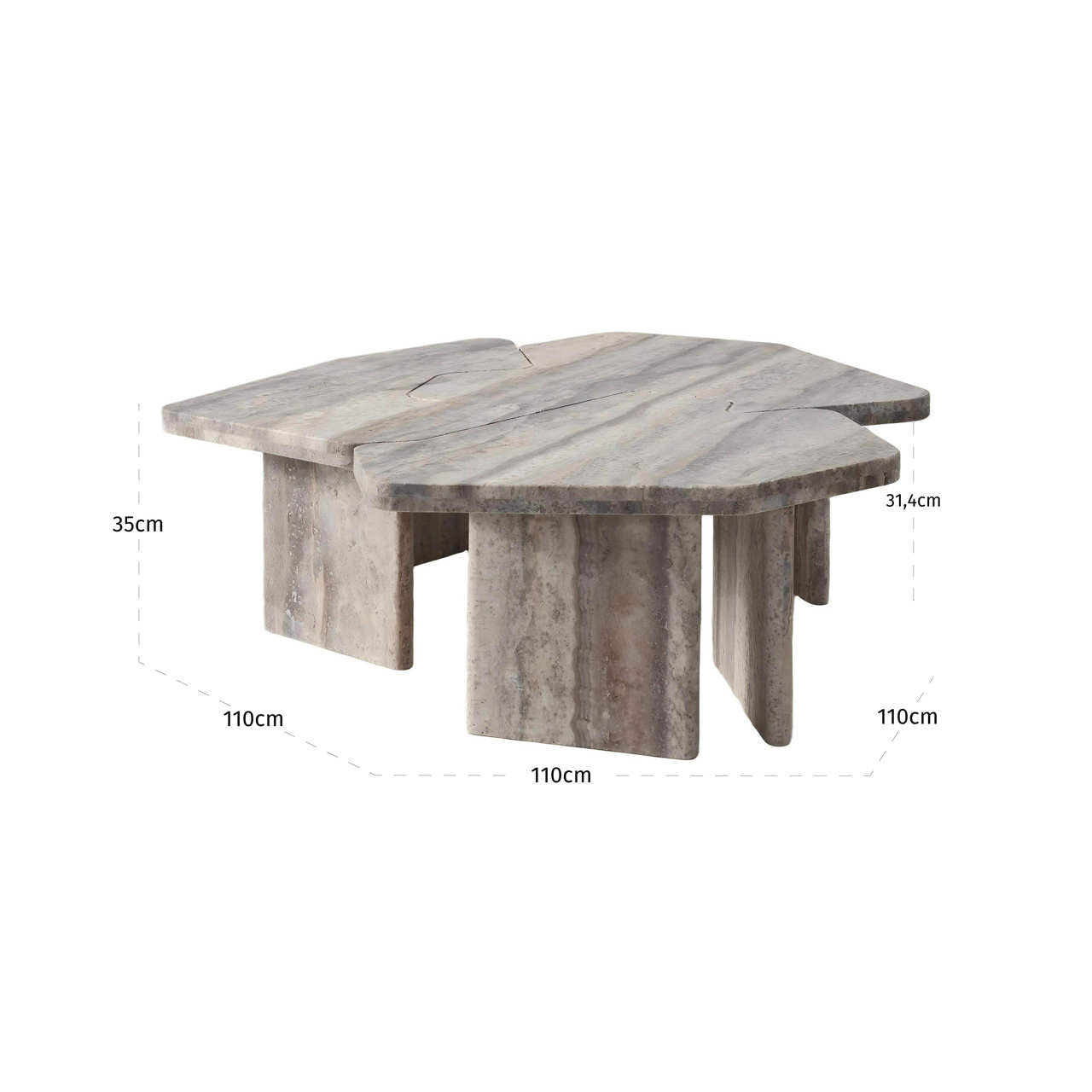 Coffee table Westin grey (Set of 3)