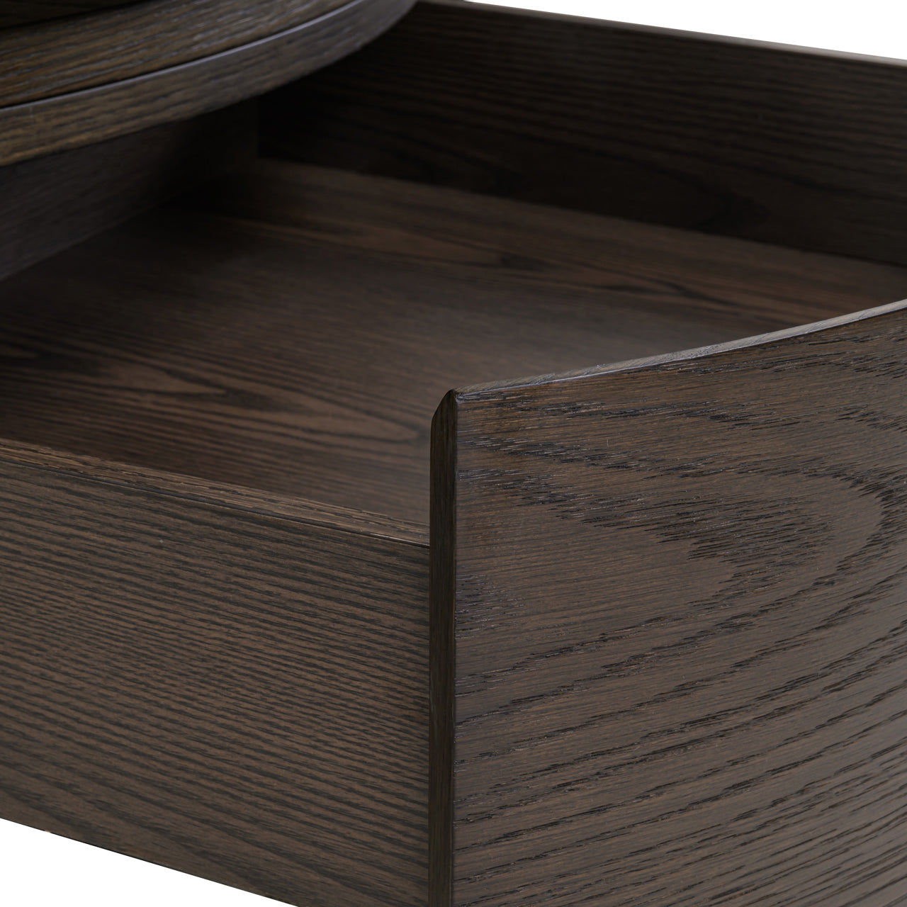 Coffee table Langford brown 90Ø 1-drawer