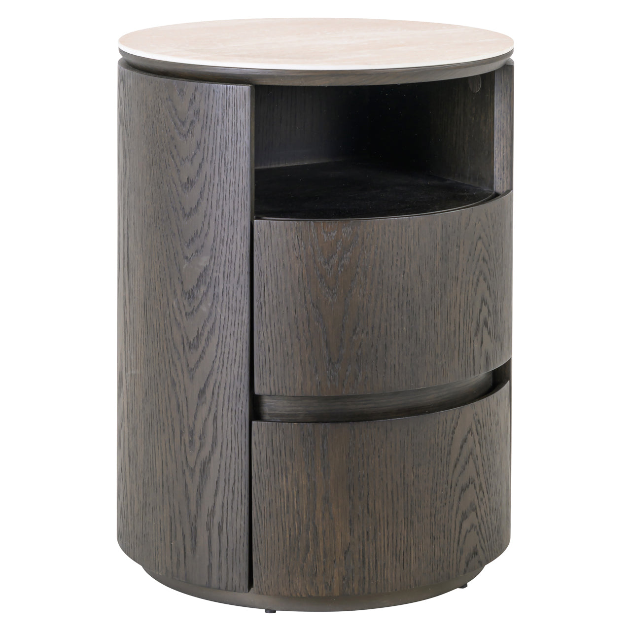 Nightstand Nando brown 2-drawers