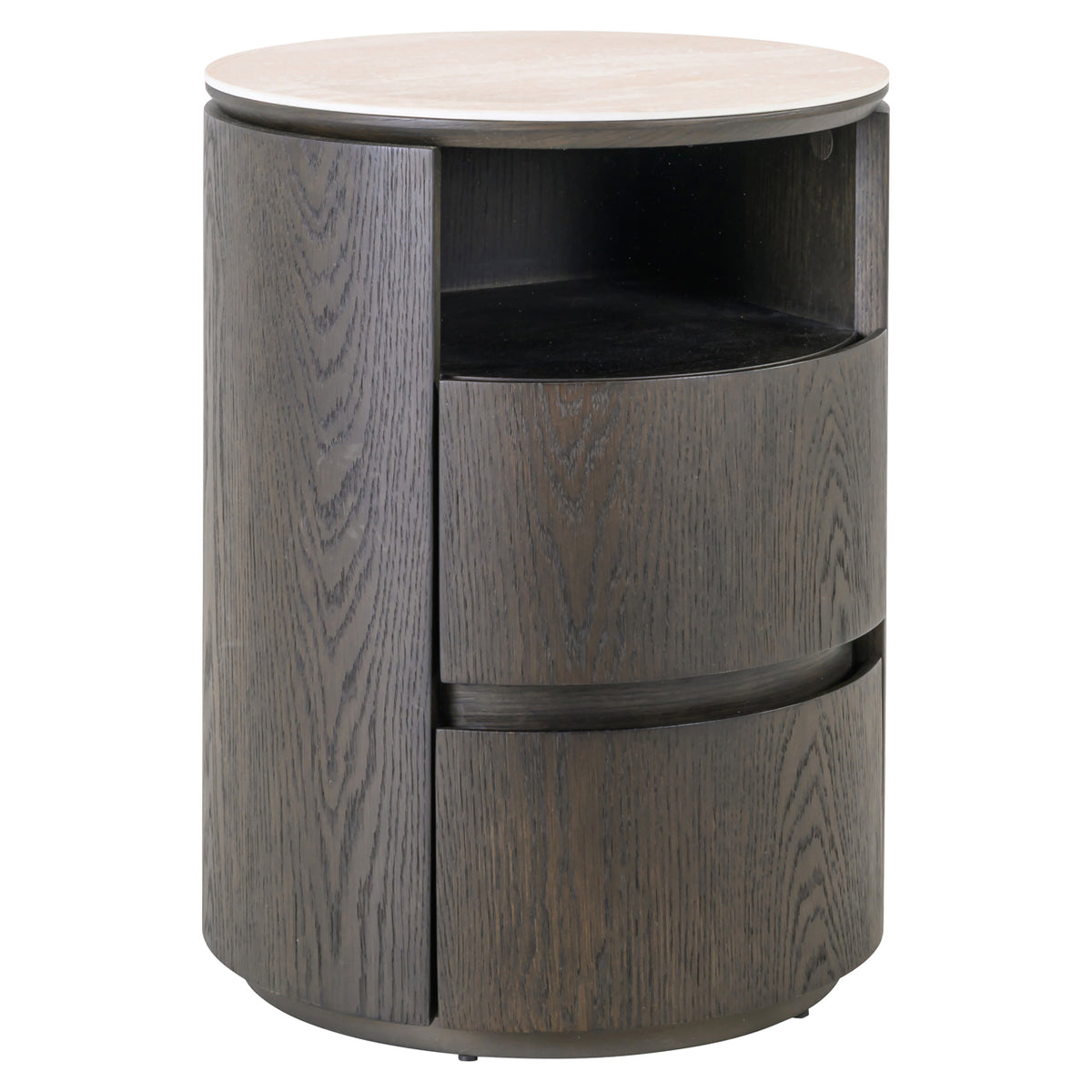 Nightstand Nando brown 2-drawers
