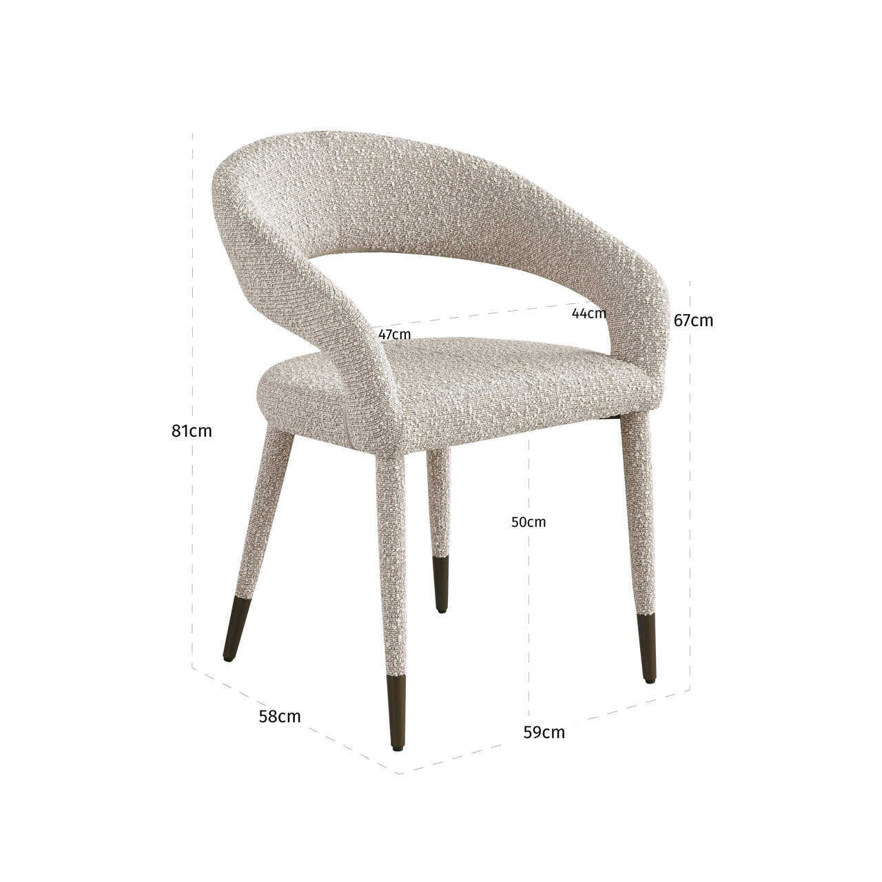 Dining chair Gia natural chunky