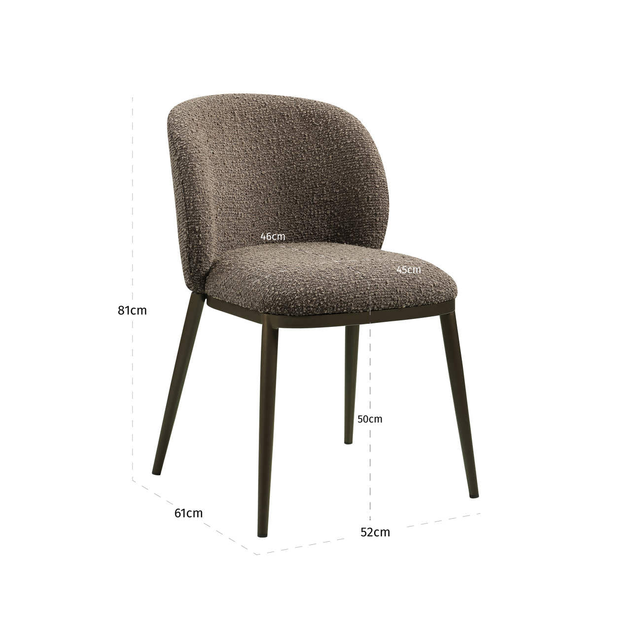 Dining chair Gandy brown chunky