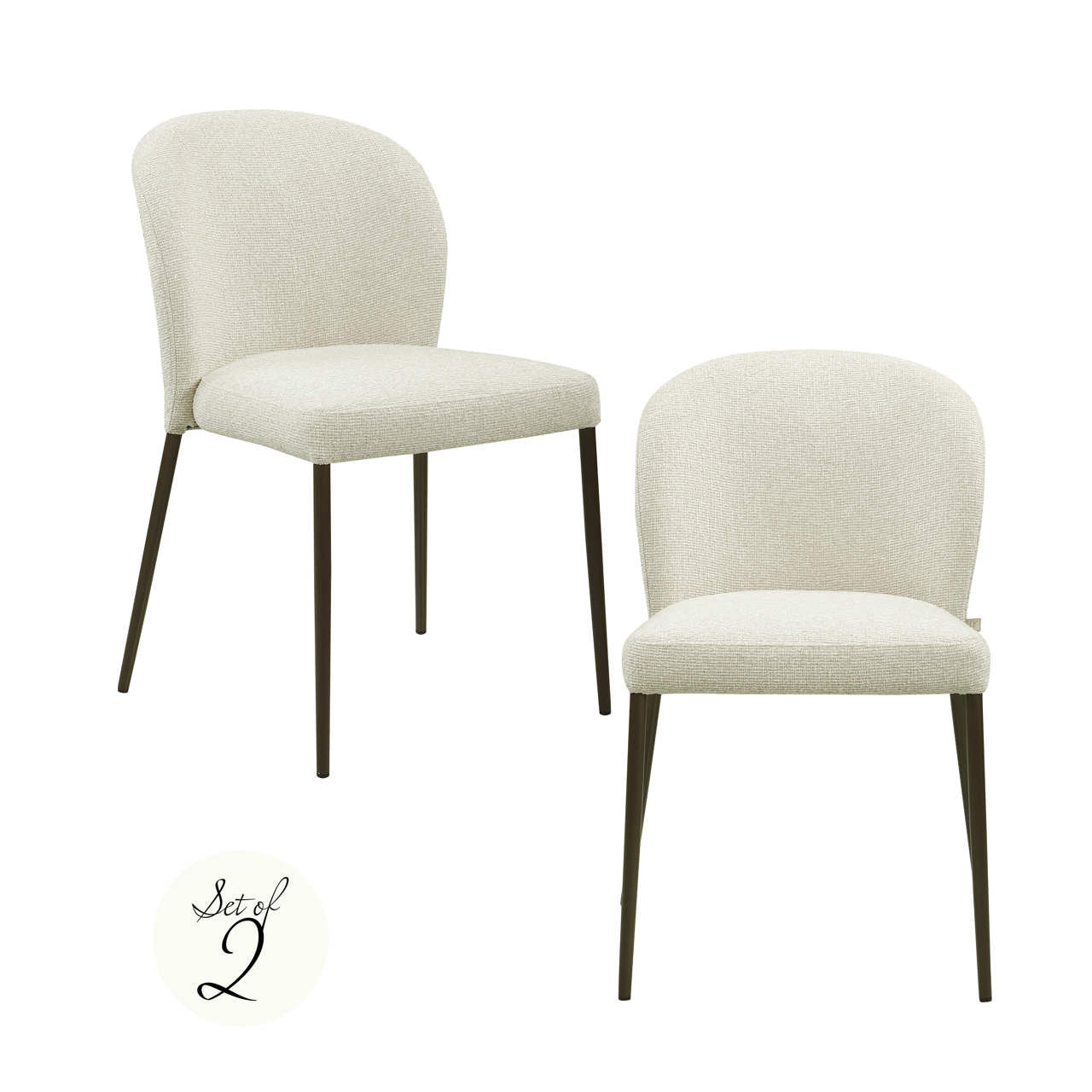 Dining chair Stacker biscotti fire retardant (Set of 2)