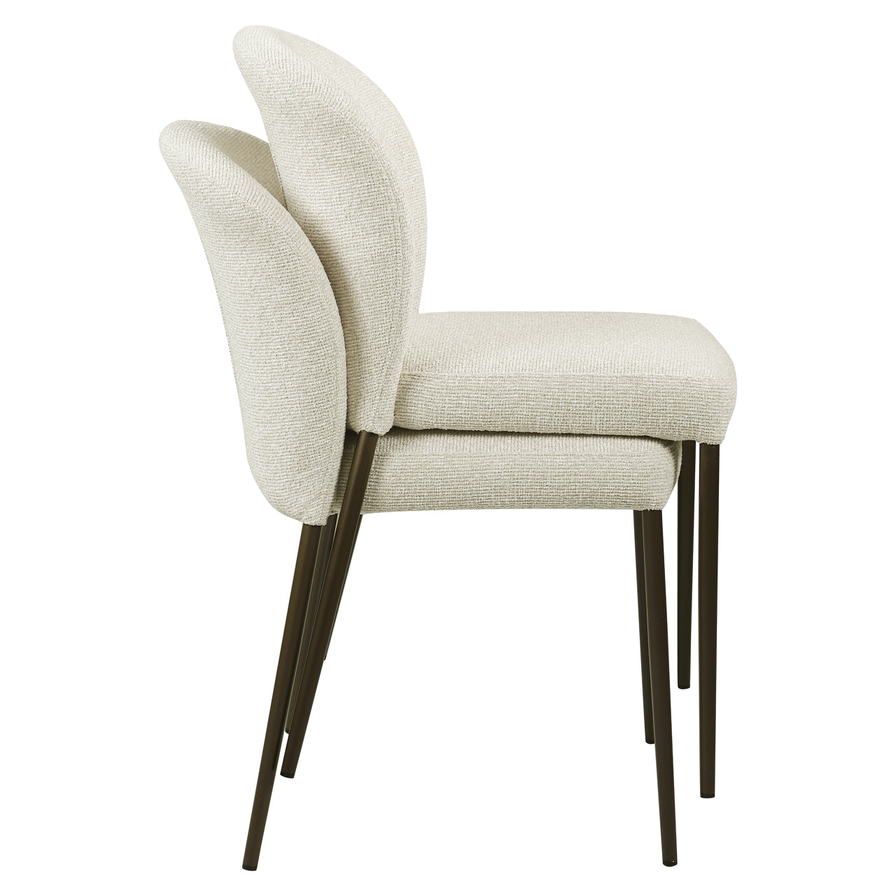 Dining chair Stacker biscotti fire retardant (Set of 2)