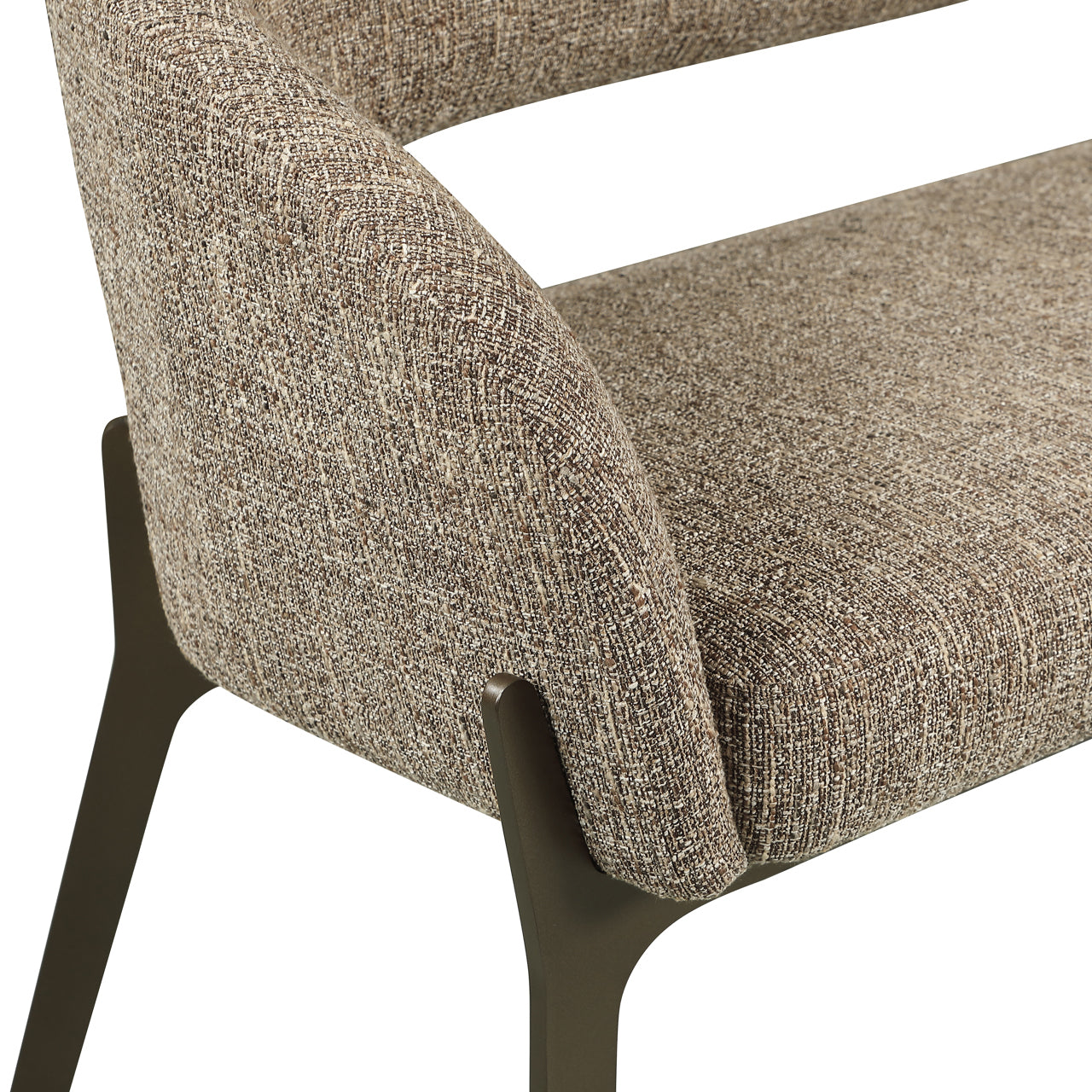Dining bench Kenzi brown tweed