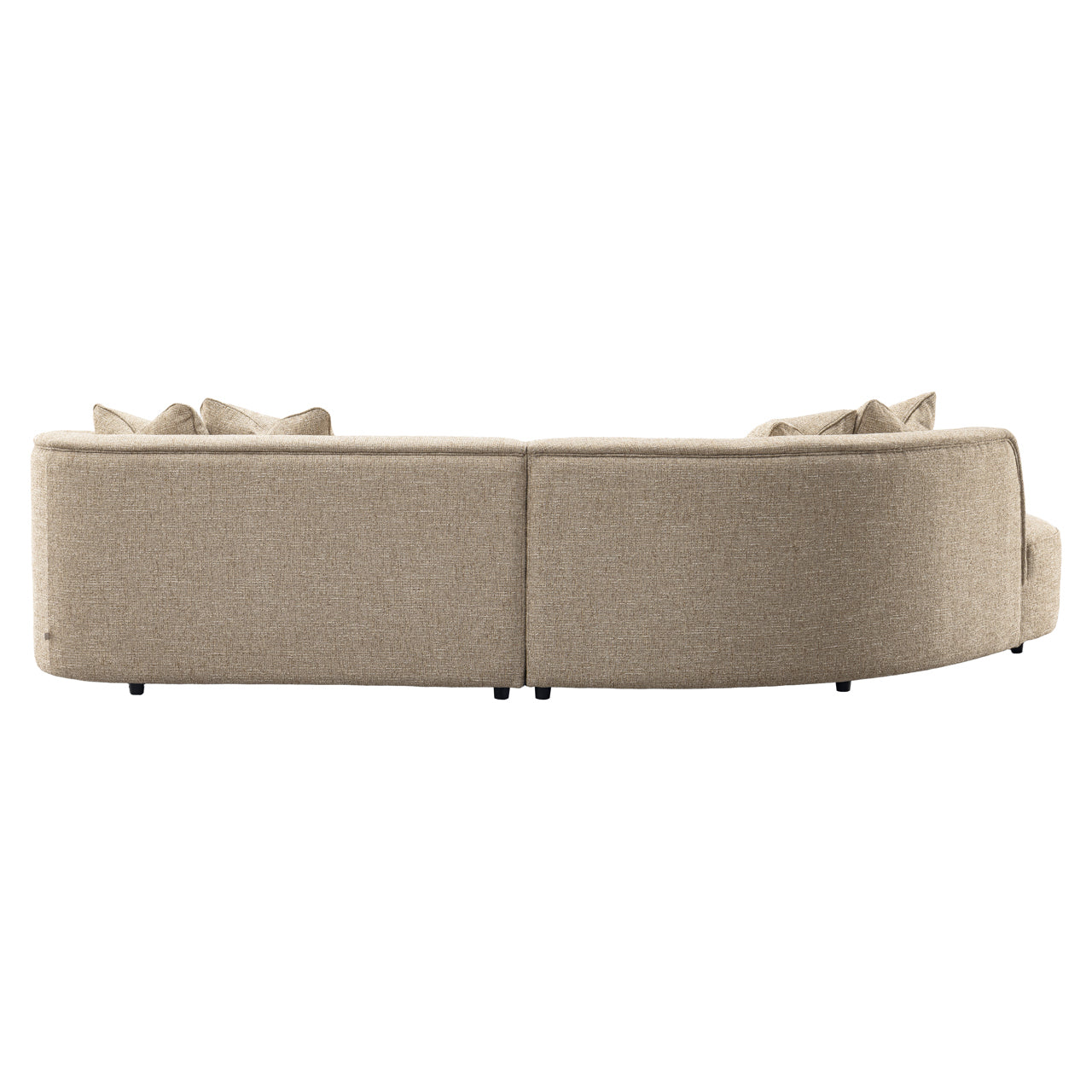 Sofa Romero sand tweed ottoman left fire retardant