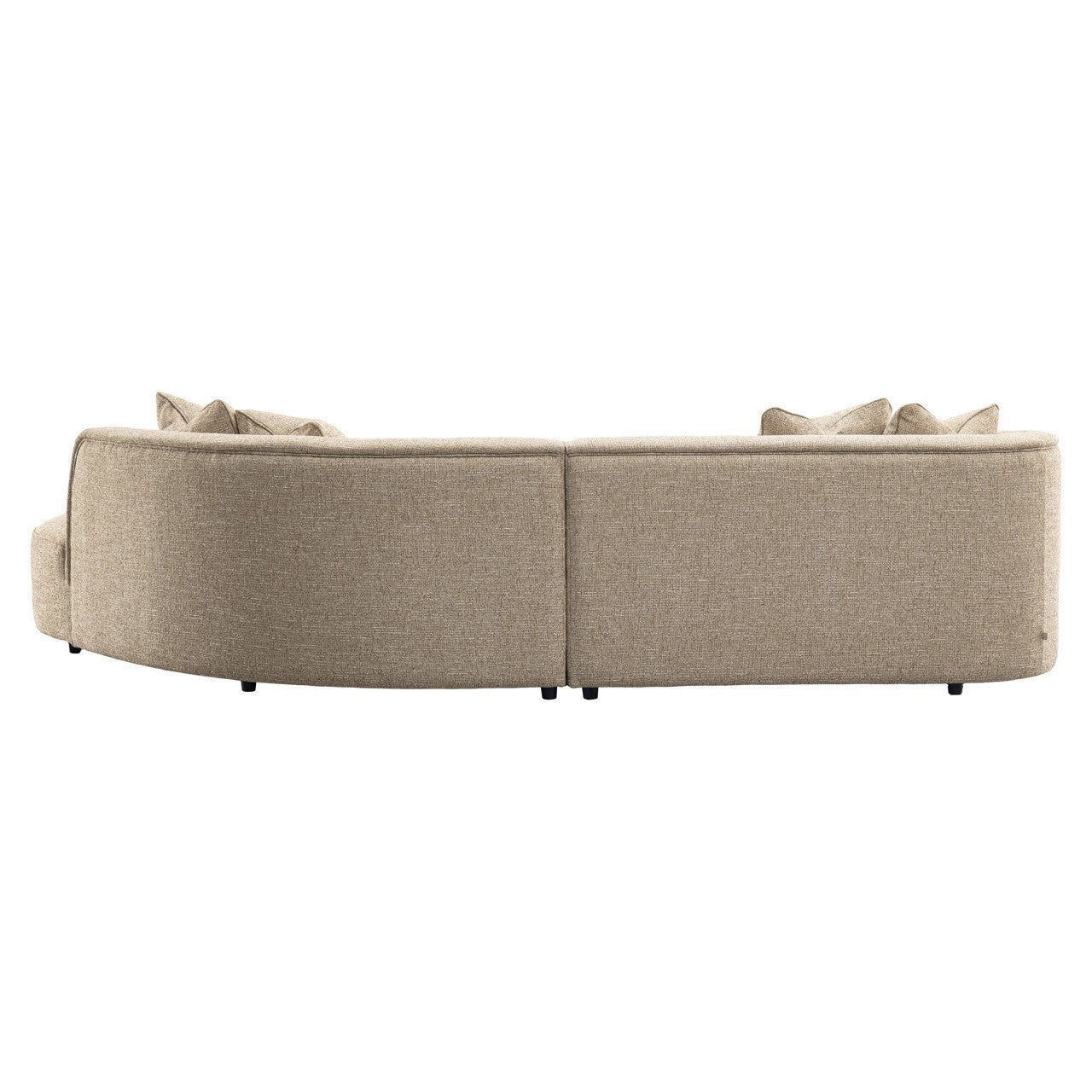 Sofa Romero sand tweed ottoman right fire retardant