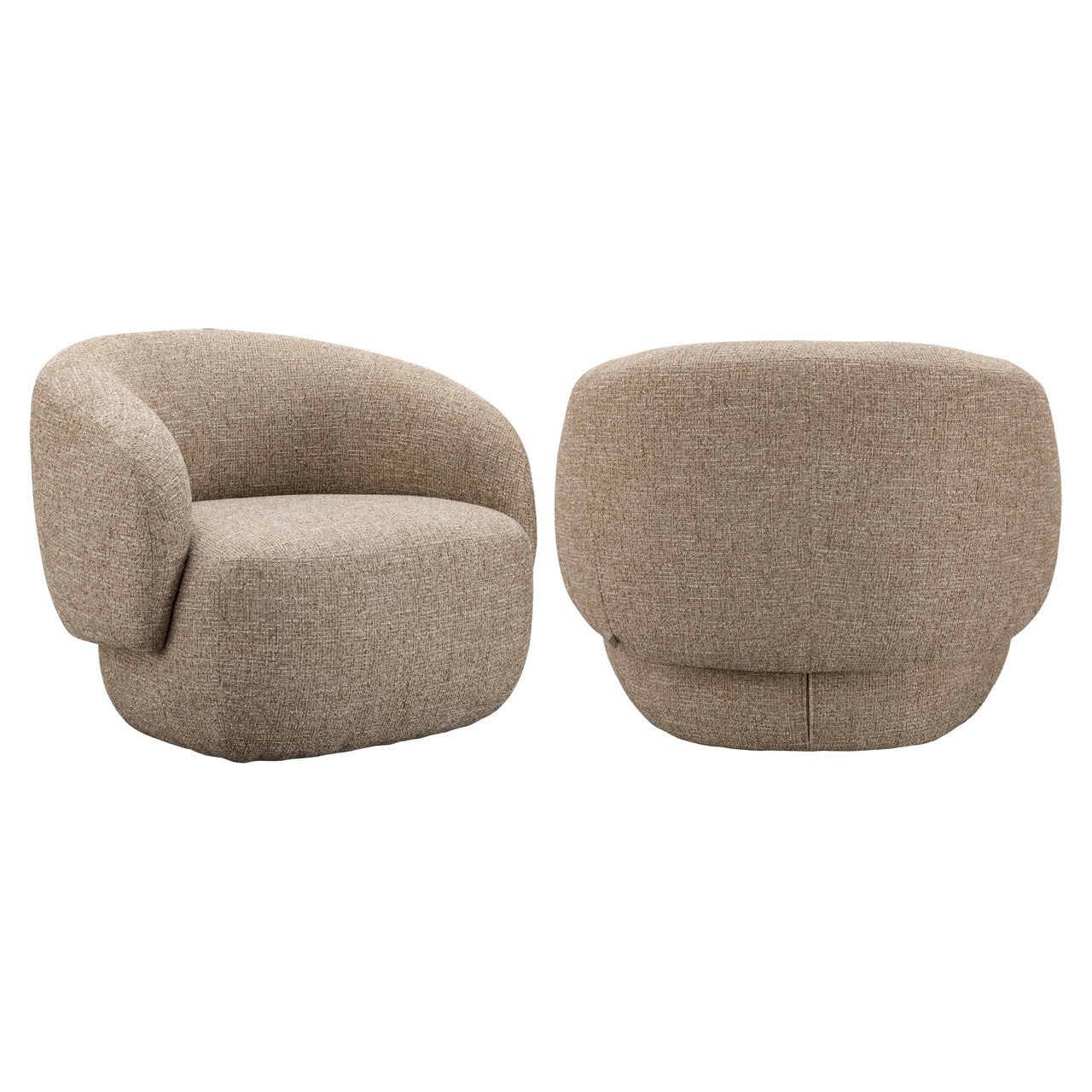 Lounge chair Milano sand tweed fire retardant