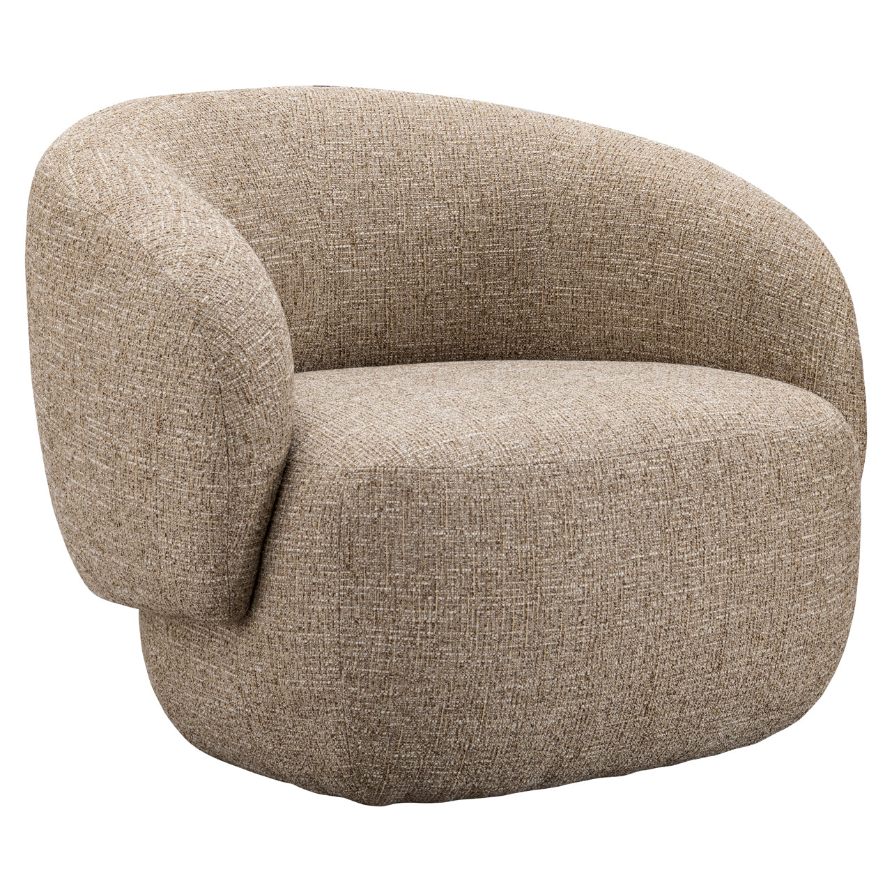 Lounge chair Milano sand tweed fire retardant