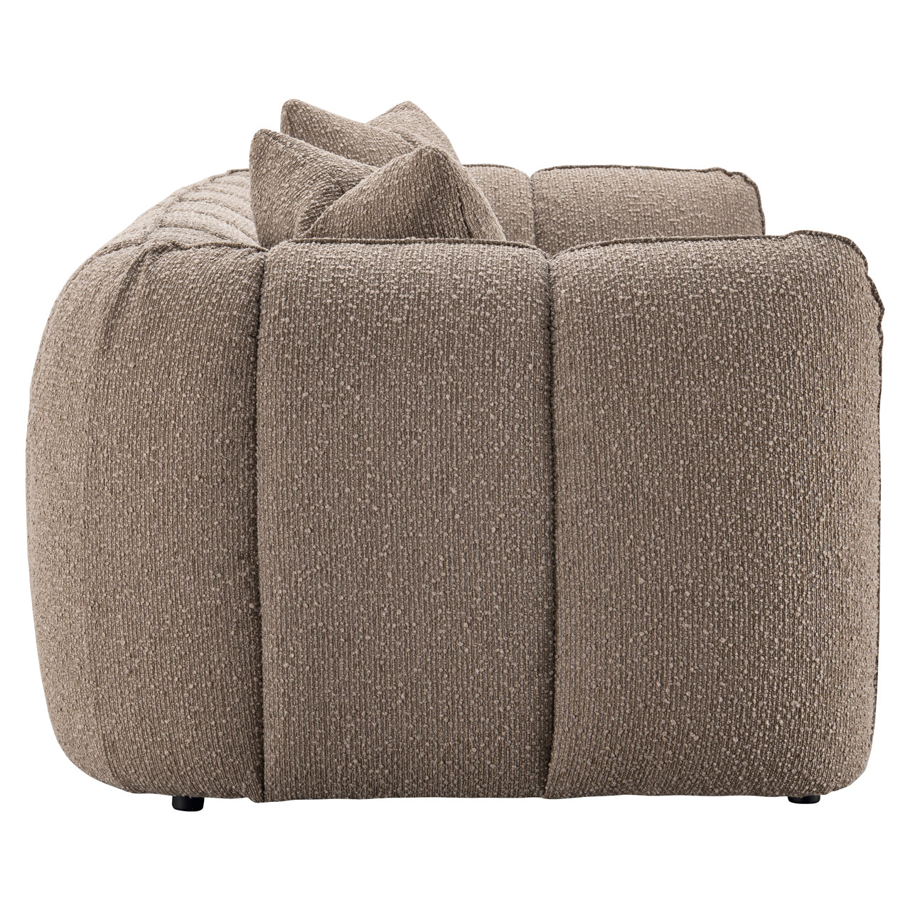 Sofa Hogan mocca chunky 3-seater fire retardant